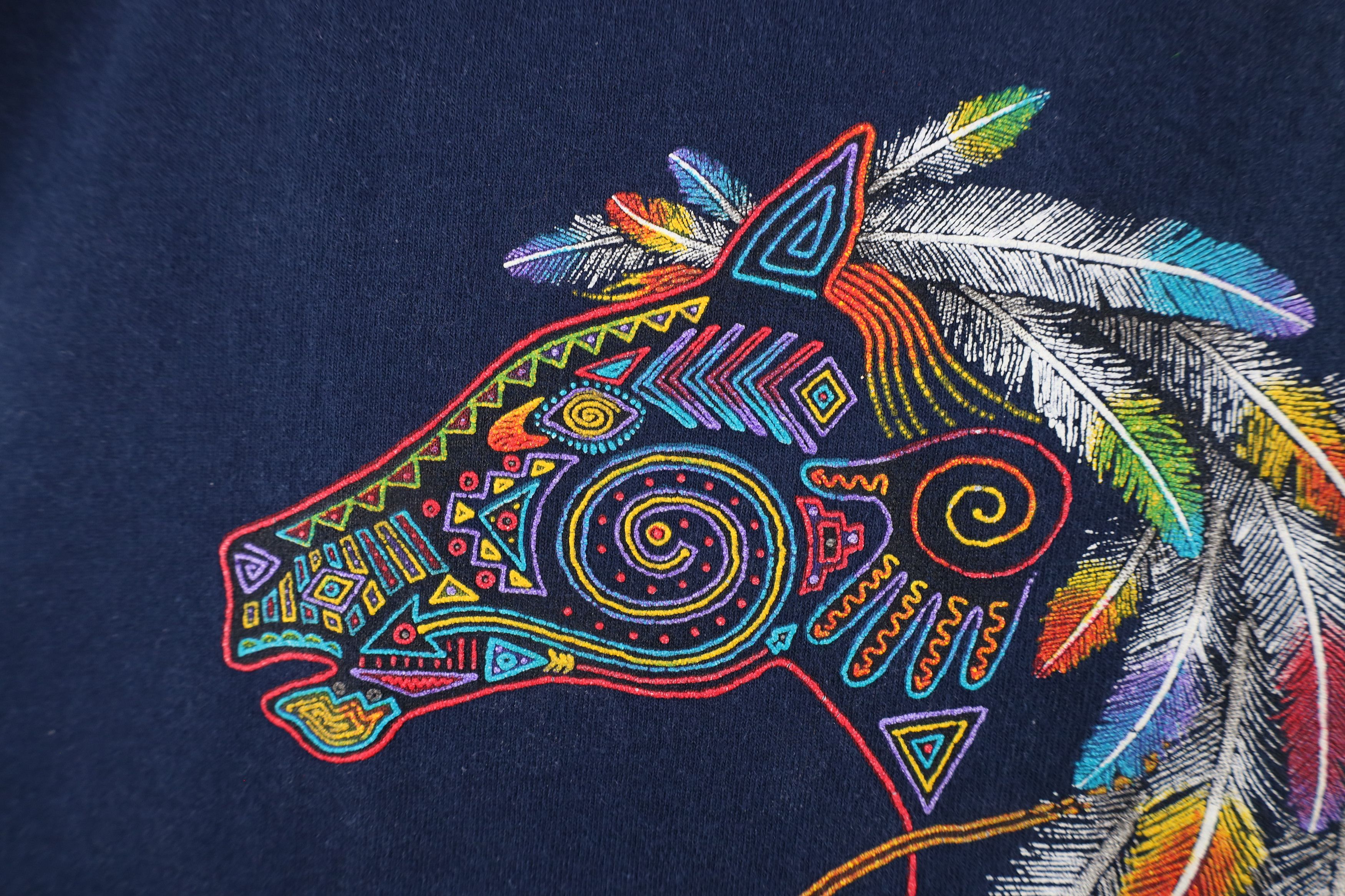 Vintage Vintage 90s Streetwear Arizona Rainbow Horse T-Shirt USA Size L / US 10 / IT 46 - 6 Thumbnail