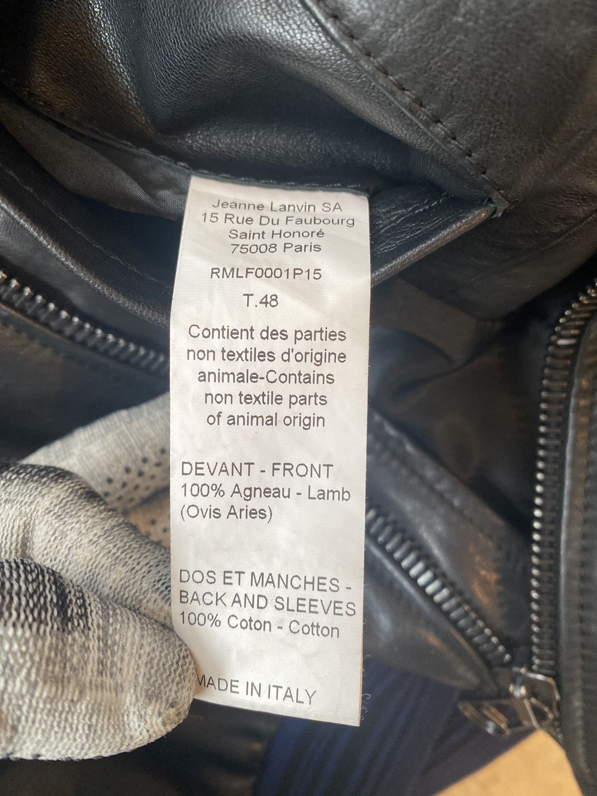 Lanvin LANVIN Lamb Skin Leather Bomber Size US M / EU 48-50 / 2 - 8 Thumbnail