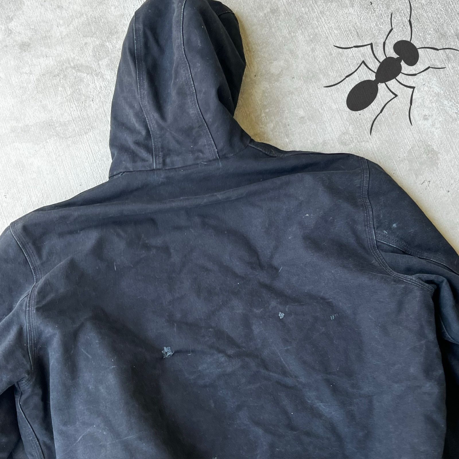 Carhartt × Vintage Carhartt J140 BLK back hooded work wear jacket Size US L / EU 52-54 / 3 - 16 Thumbnail