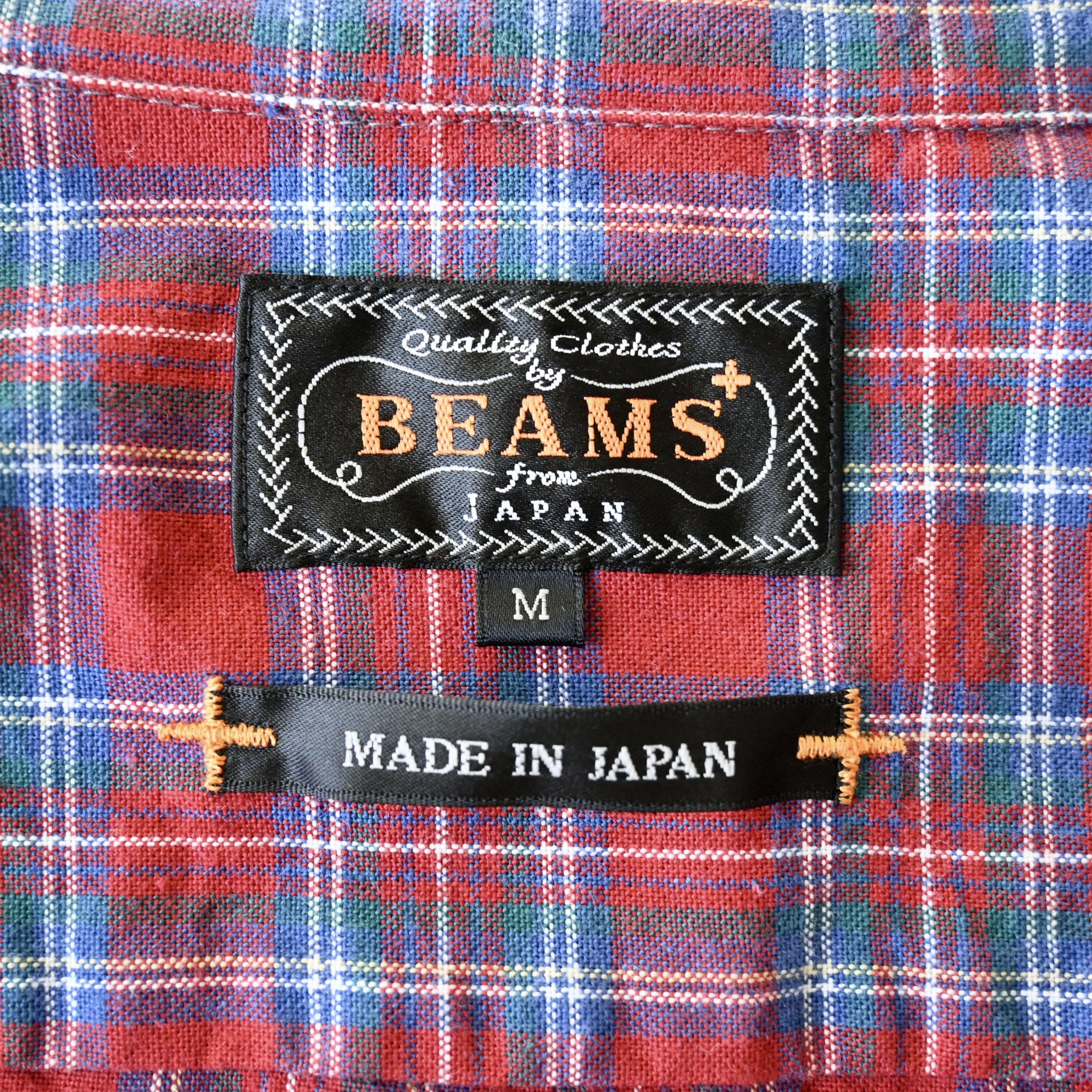 Beams Plus BEAMS Plus red tartan Oxford BD shirt, made in Japan Size US M / EU 48-50 / 2 - 14 Thumbnail