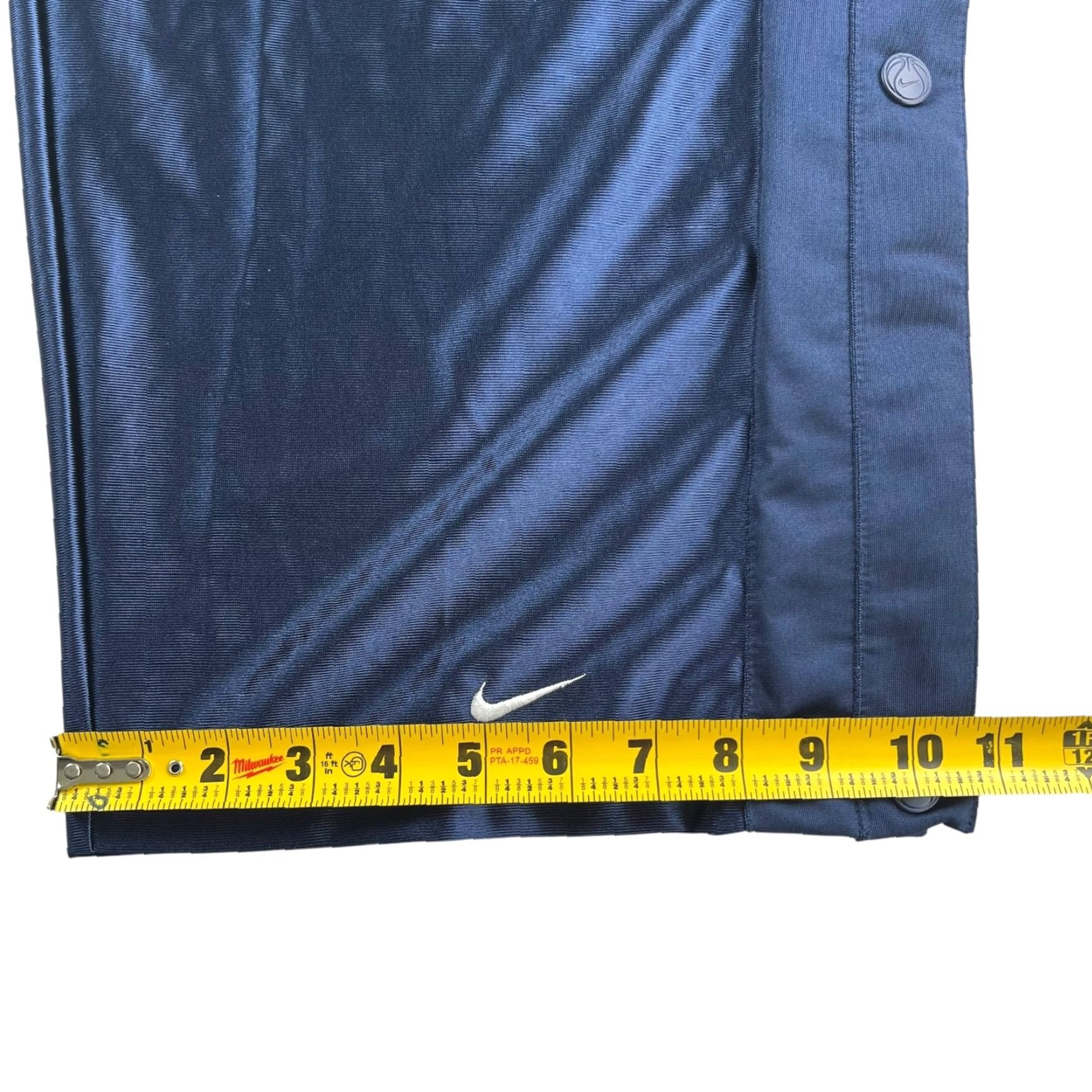 Nike VINTAGE Nike Men’s Track Pants - Pants - XL - Blue - Tear Away - Snap - Basketball Warmup - 100% Polyester - Wide-Leg - Embroidered Logo - Casual Mens Size US 36 / EU 52 - 5 Thumbnail