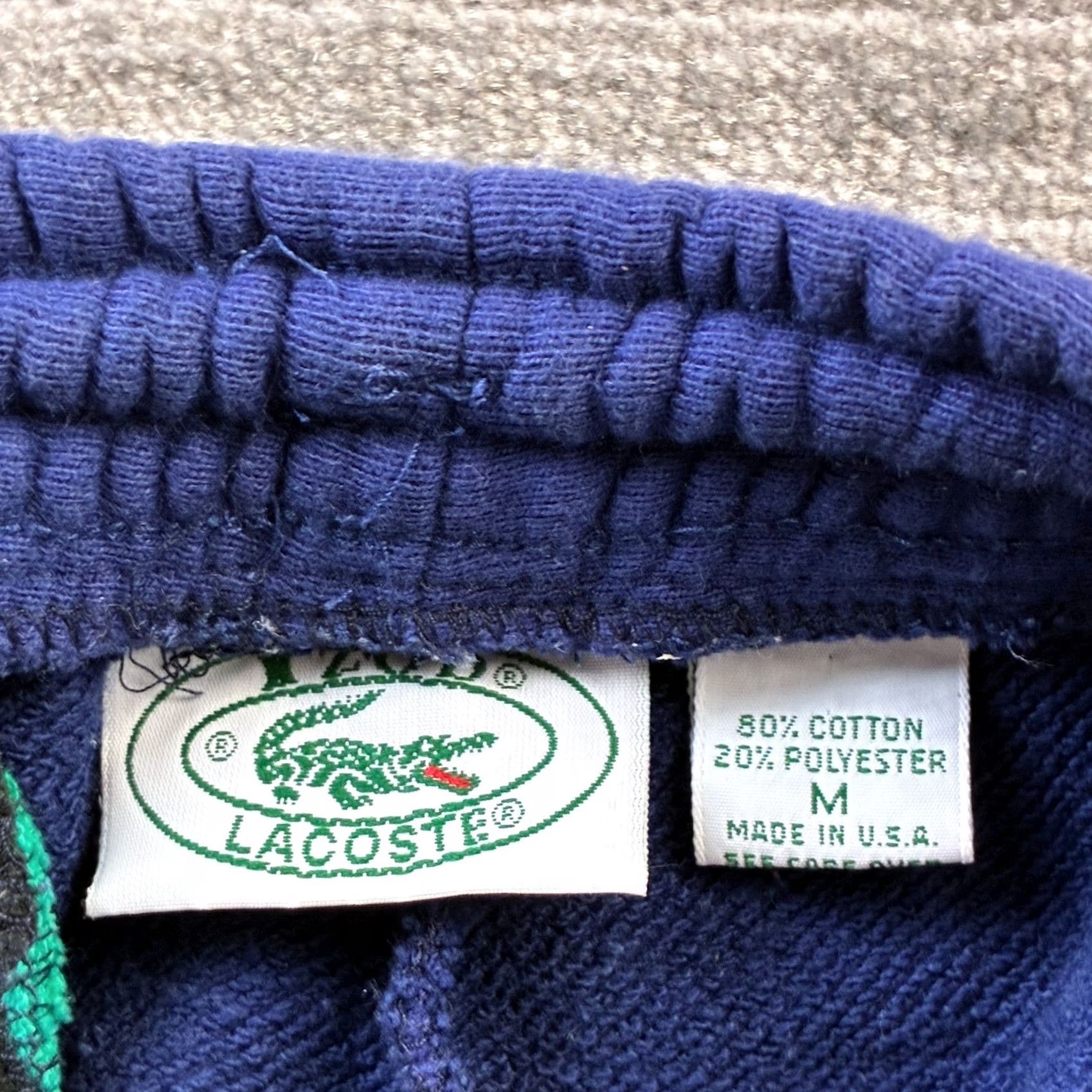 Lacoste VINTAGE Izod Lacoste Pants Mens M Blue Green USA Made Sweatpants Joggers Size US 31 - 7 Thumbnail