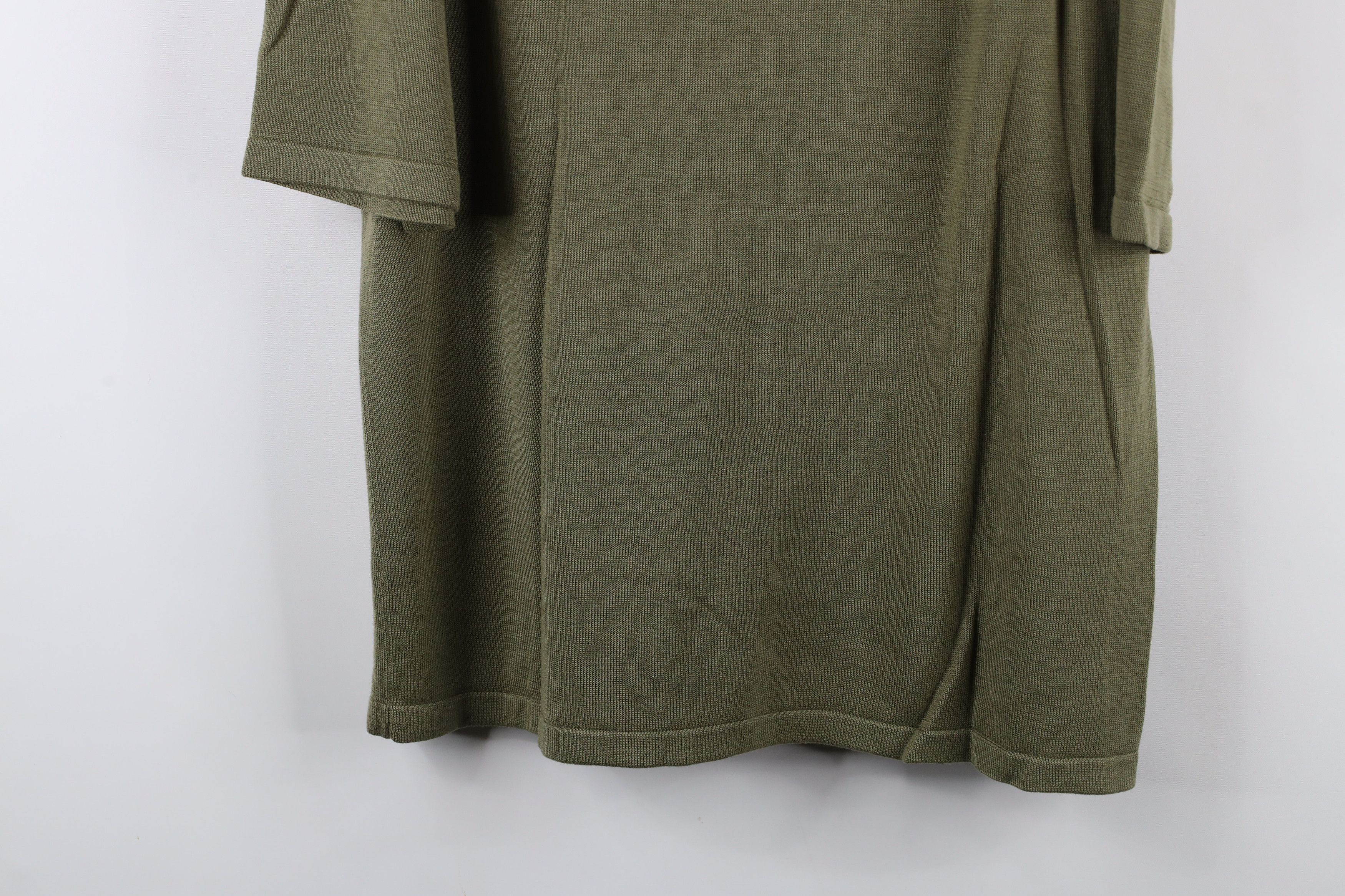 Vintage Vintage 90s Streetwear Ribbed Knit Collared Polo Shirt Green Size US L / EU 52-54 / 3 - 9 Thumbnail