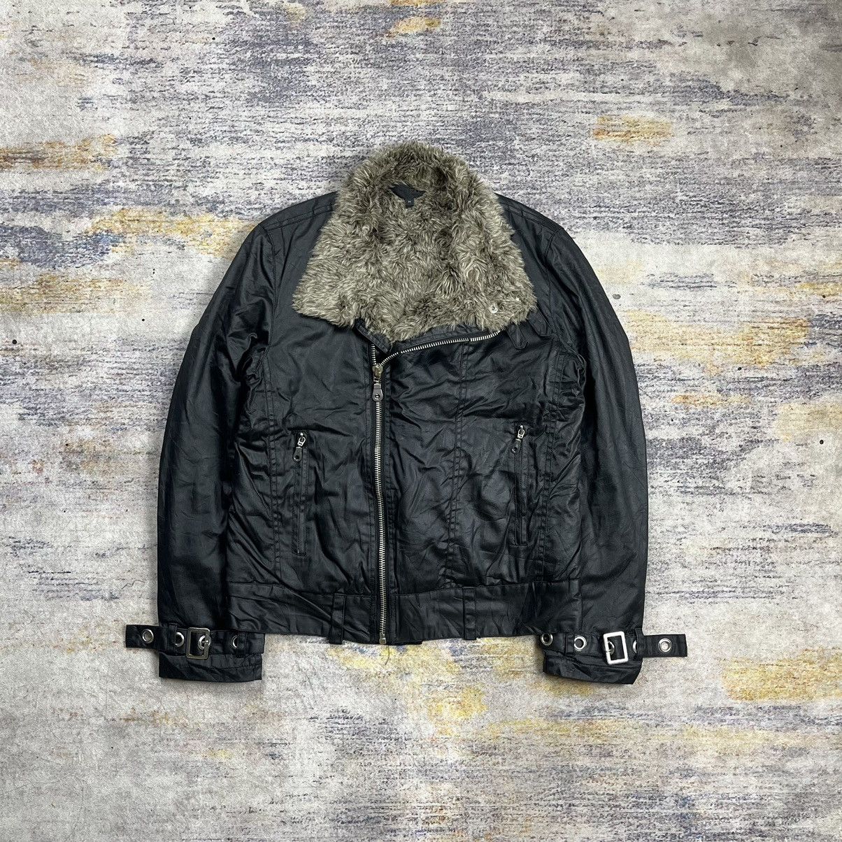 Japanese Brand Trixy fur rider bondage coated jacket vkei style Size US M / EU 48-50 / 2 - 2 Thumbnail