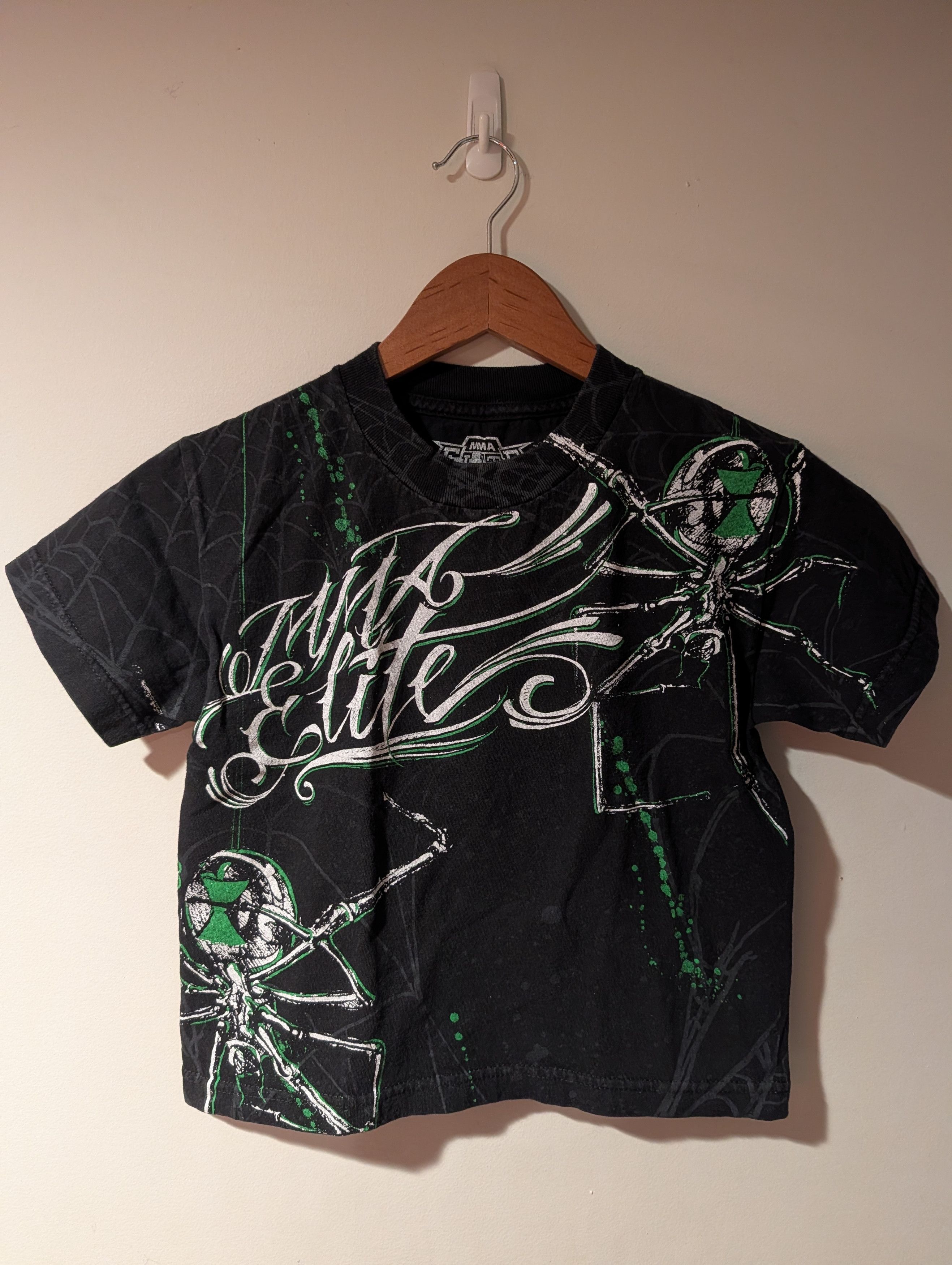 Affliction MMA Elite Life Black Widow Spider Web T-Shirt Youth 8 Size US M / EU 48-50 / 2 - 1 Thumbnail