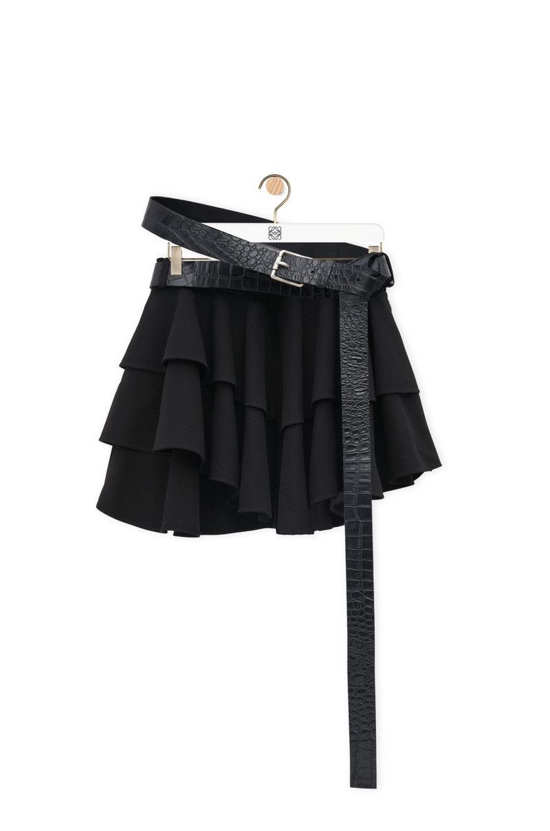 Loewe o1w1db10426 Mini Skirts in Black Size 26" / US 2 / IT 38 - 1 Thumbnail