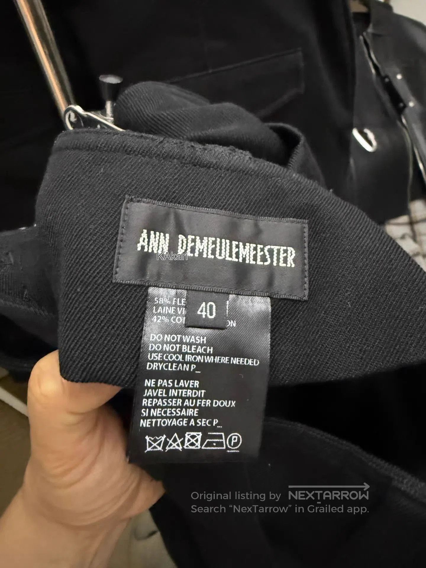 Ann Demeulemeester Black Casual Pants with Belted Cuffs Size 40. Size US 40 / EU 56 - 5 Thumbnail