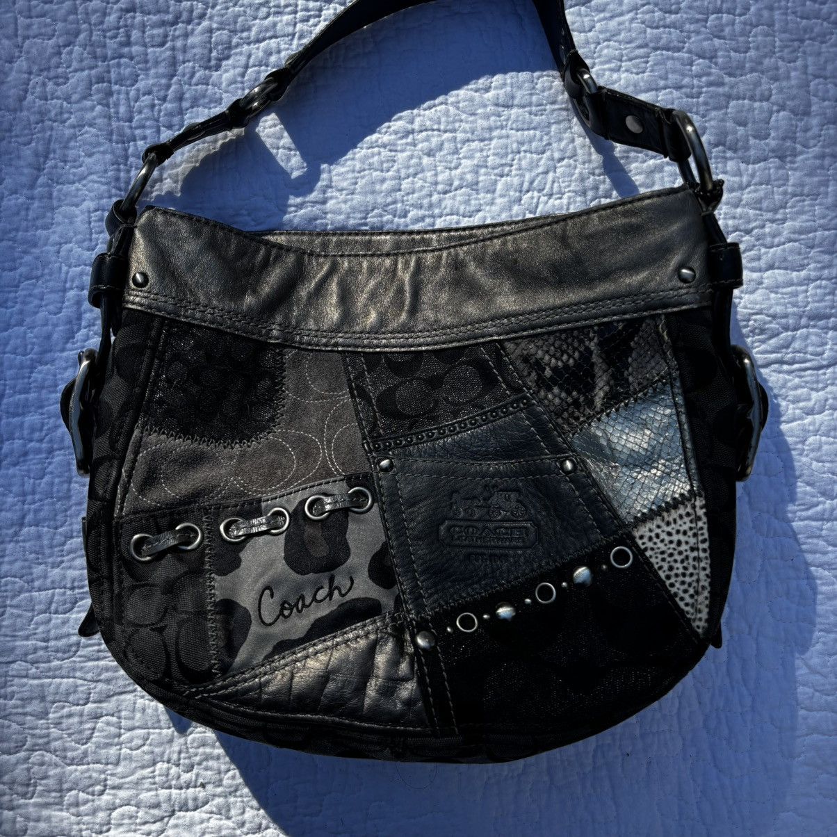 バッグ 206 Coach Patchwork Studs Hobo Shoulder Vintage. Coach Patchwork Hobo Shoulder Bag | eBay
