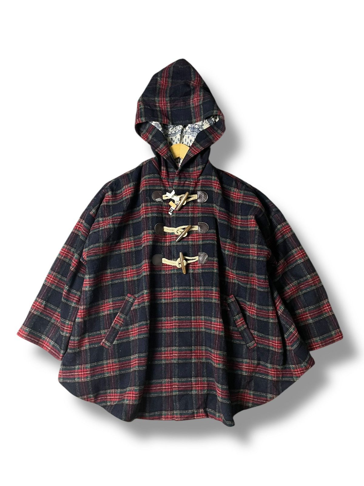 Issey Miyake × Japanese Brand × Ne-Net Ne-Net x Issey Miyake Plaid Duffle Hooded Jacket (133) Size US L / EU 52-54 / 3 - 1 Thumbnail