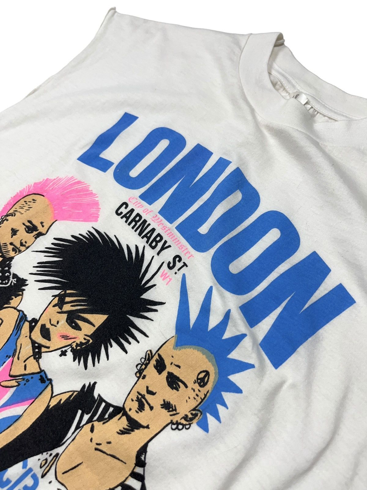 Band Tees Vintage 80s London Punks Carnaby Street Tank Top Shirt Size US L / EU 52-54 / 3 - 6 Thumbnail