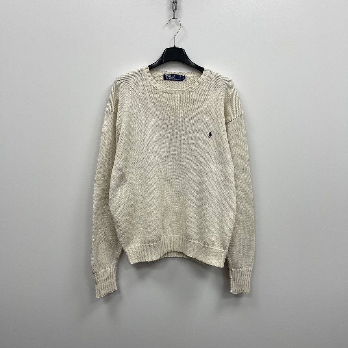 Polo Ralph Lauren Polo by Ralph Lauren Cotton Knit Vintage Sweater White Size US L / EU 52-54 / 3 - 1 Thumbnail