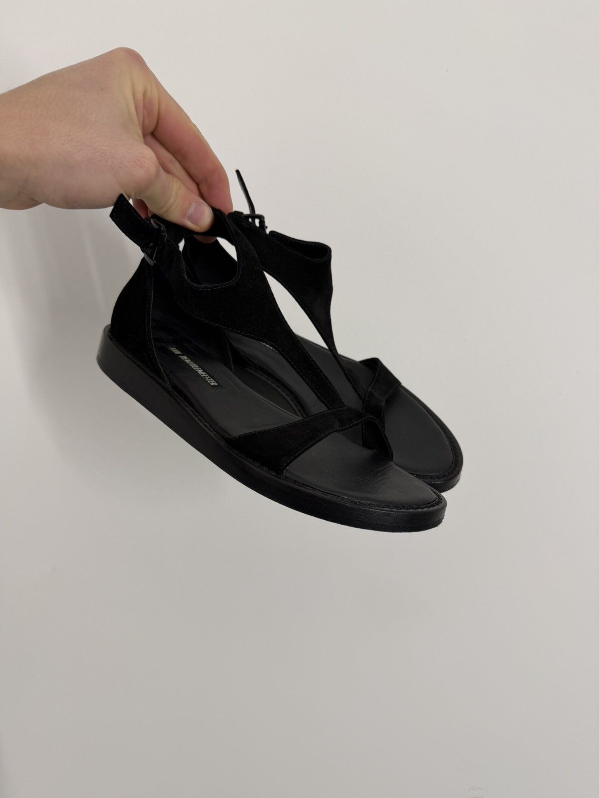 Ann Demeulemeester Ann Demeulemeester Velour Leather Sandals Size US 7 / IT 37 - 2 Thumbnail