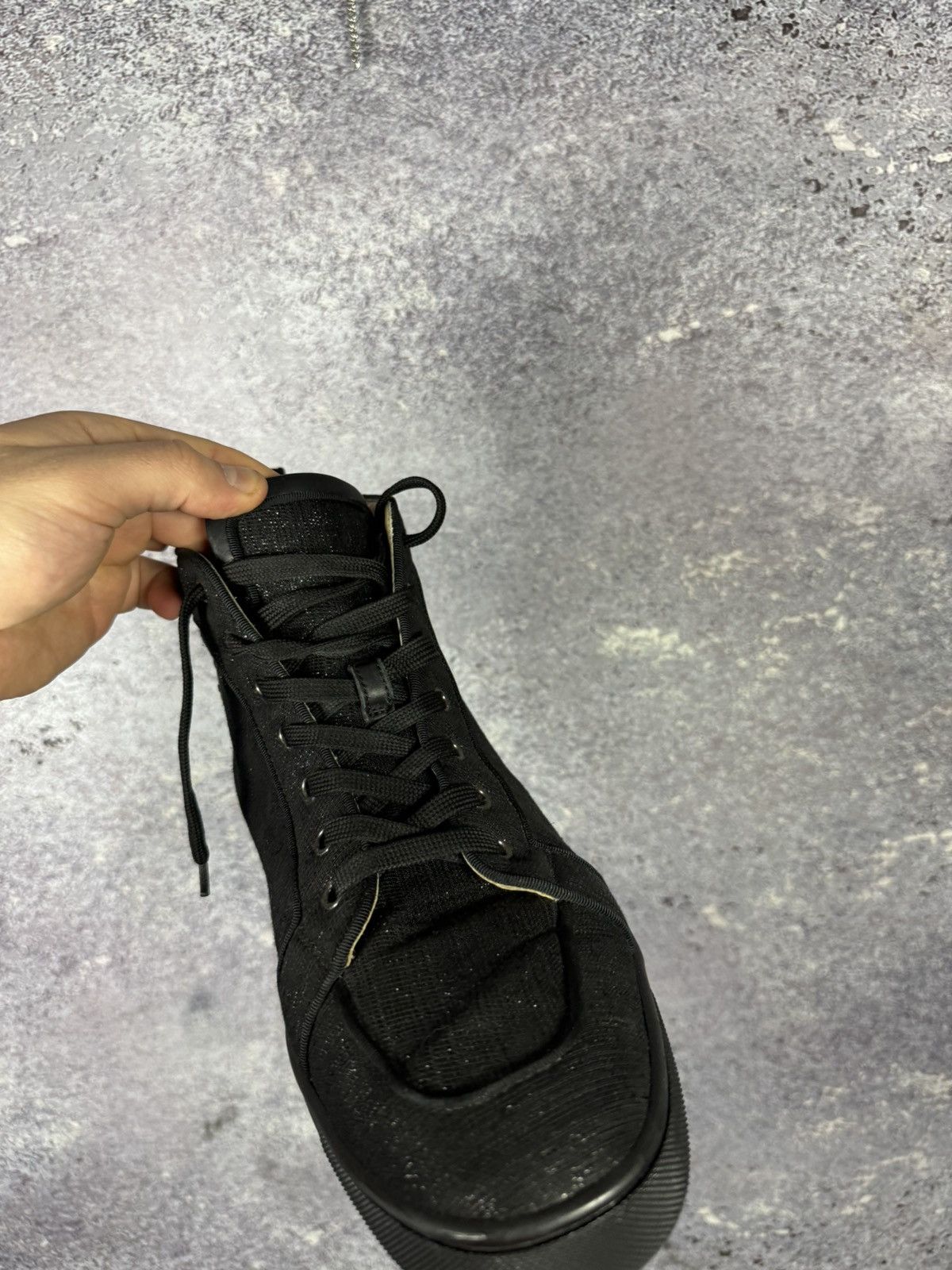 Christian Louboutin Christian Louboutin 43 1/2 sneaker sneakers high top black Size US 10.5 / EU 43-44 - 18 Thumbnail