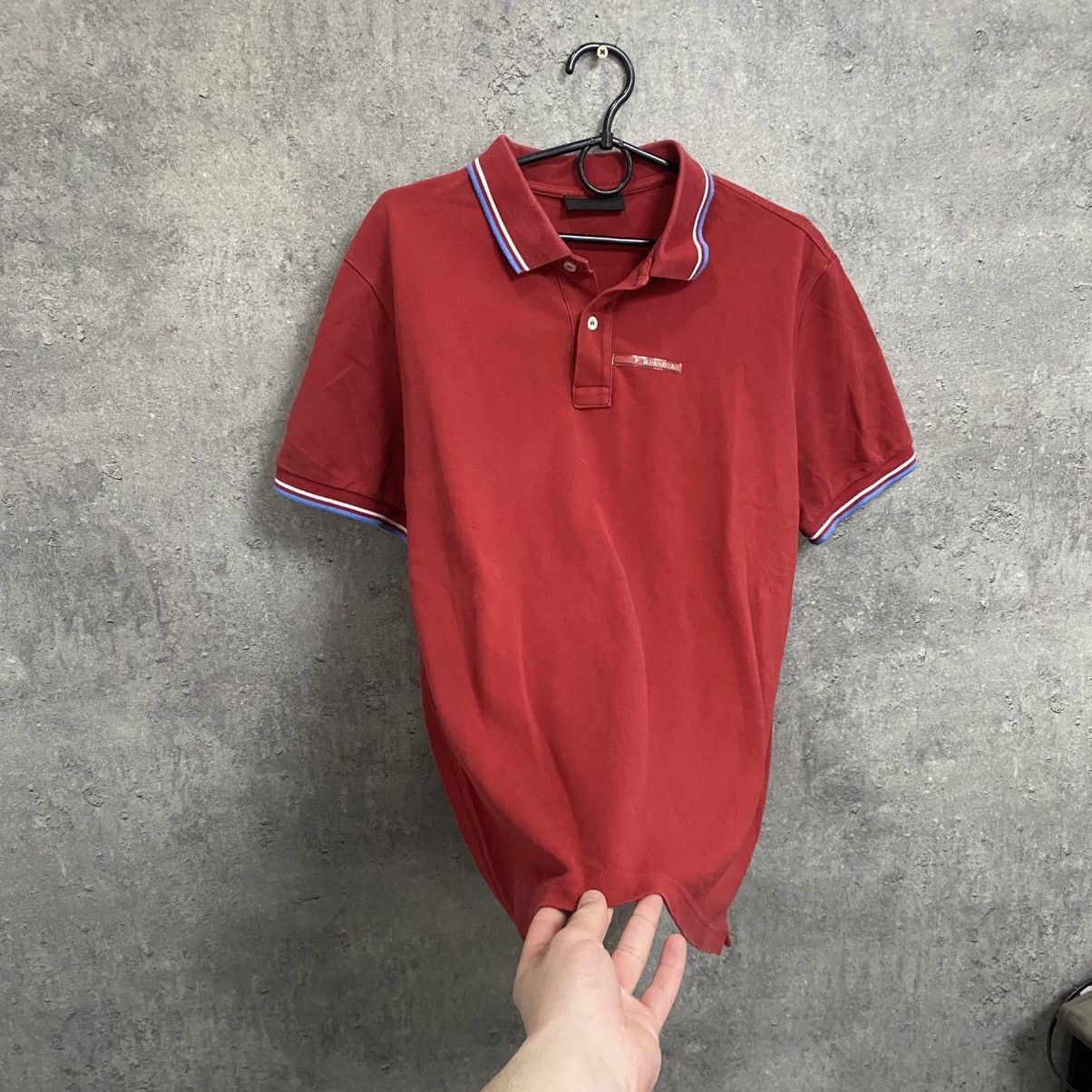 Prada Prada Polo T-Shirt Red Tab Size US XL / EU 56 / 4 - 2 Thumbnail