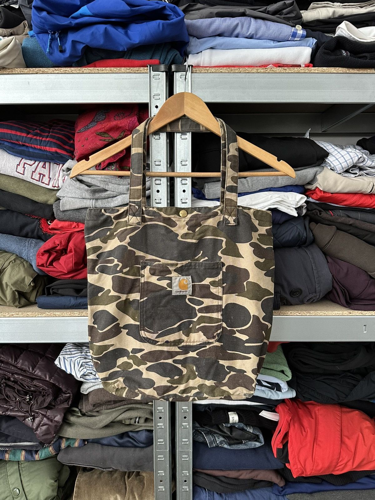 Carhartt 🚨Rare Vintage Carhartt Simple Tote Bag Camouflage Y2K Size ONE SIZE - 2 Thumbnail