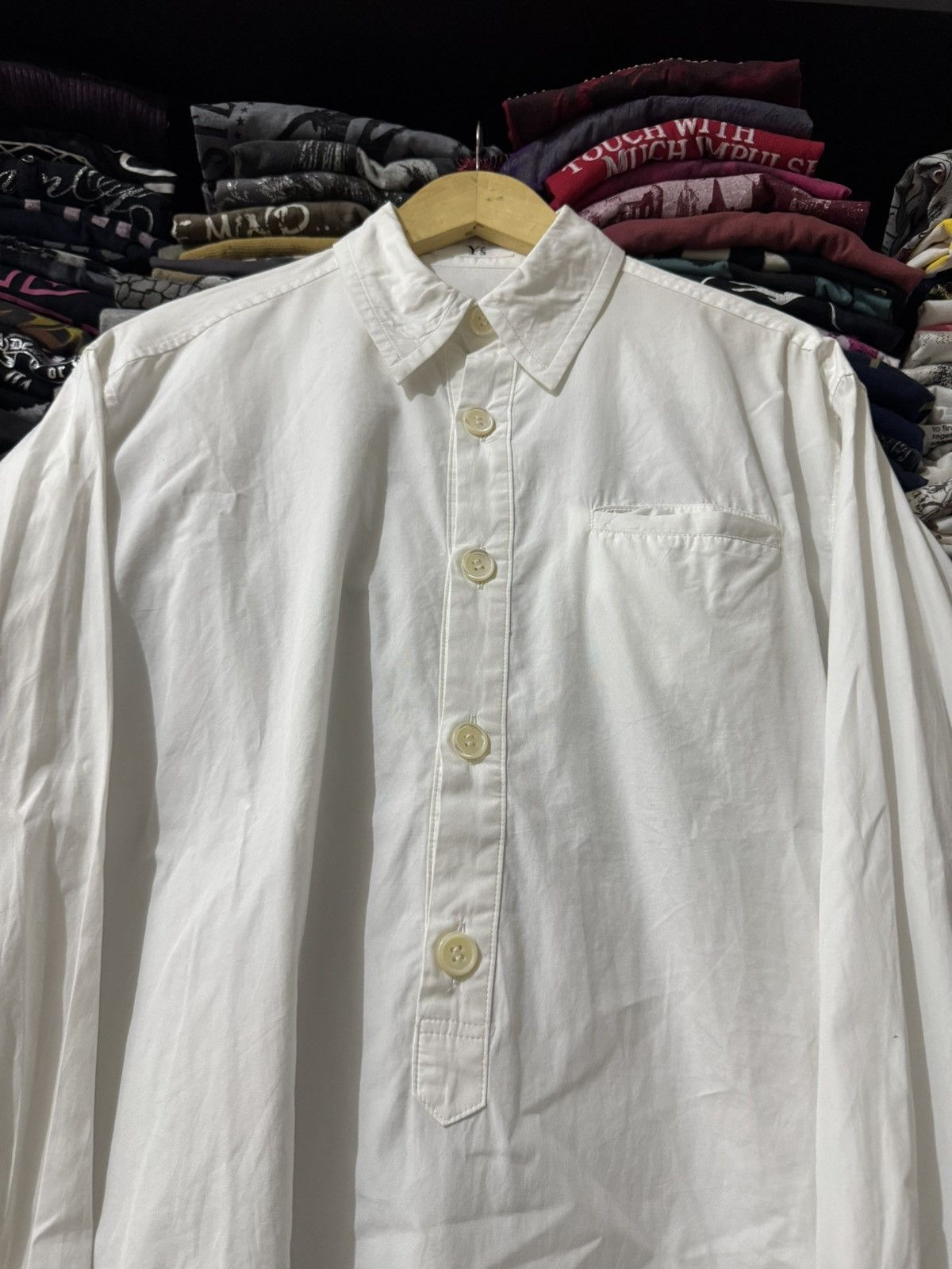 Yohji Yamamoto Y’s YOHJI YAMAMOTO PULLOVER WHITE SHIRT Size US L / EU 52-54 / 3 - 3 Thumbnail
