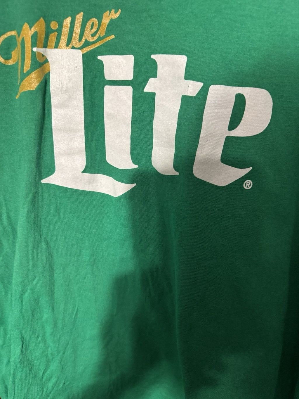 The Unbranded Brand Miller Lite Beer Green Vintage Logo Tee Shirt Men Sz L Size US L / EU 52-54 / 3 - 5 Thumbnail