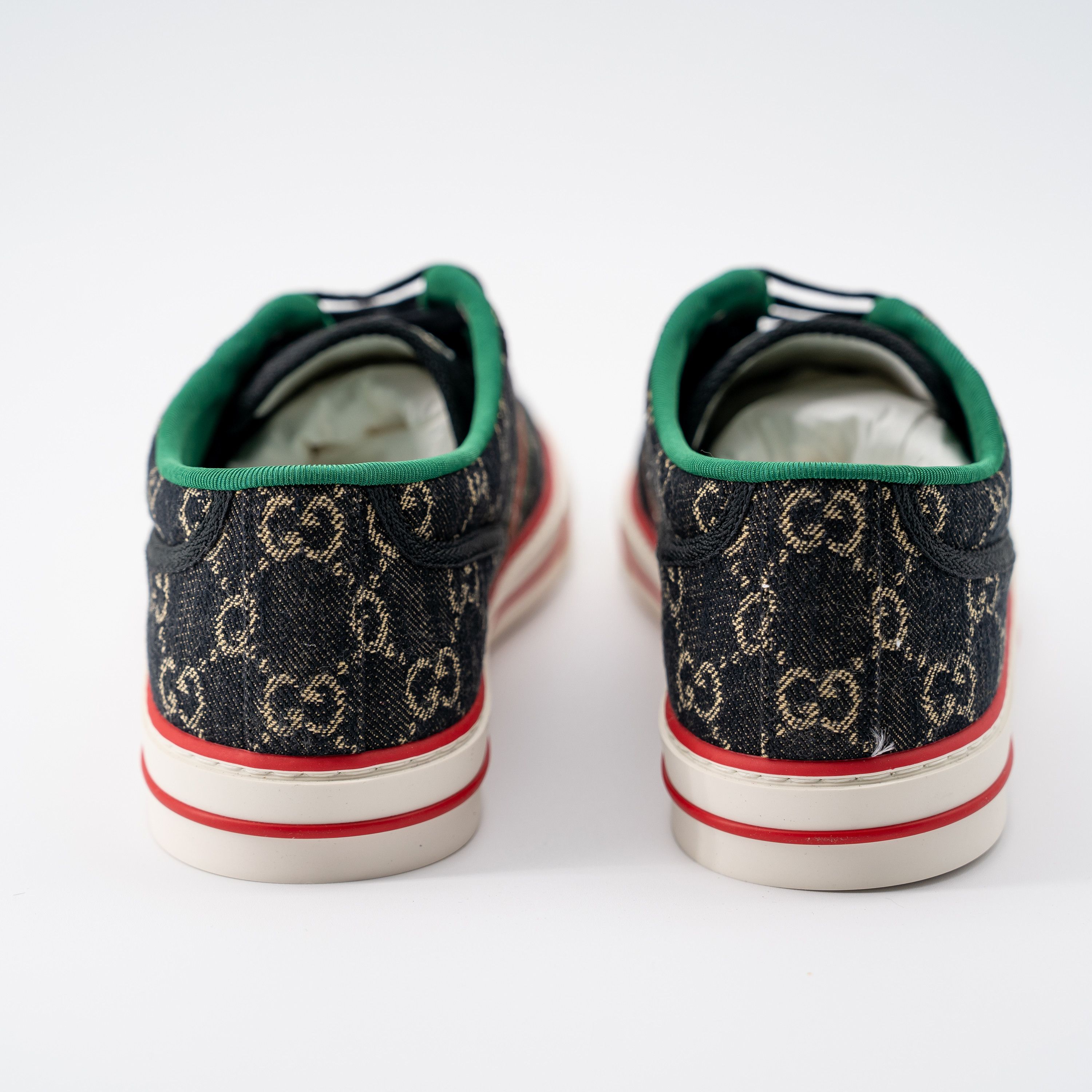 Gucci size 14G - Gucci Tennis Black Denim Sneakers GG print Size US 14 / EU 47 - 3 Thumbnail