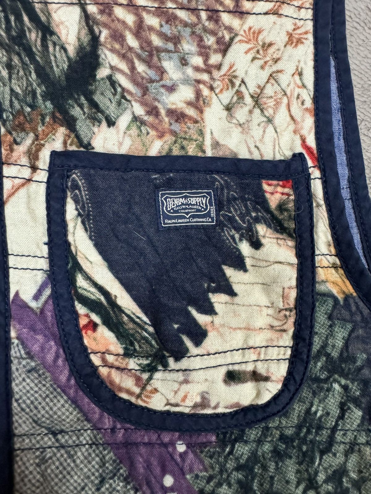 Denim & Supply Ralph Lauren × RRL Ralph Lauren Ralph Lauren Vest Jacket Southwestern Najavo Patchwork Ranch Size 42S - 17 Thumbnail