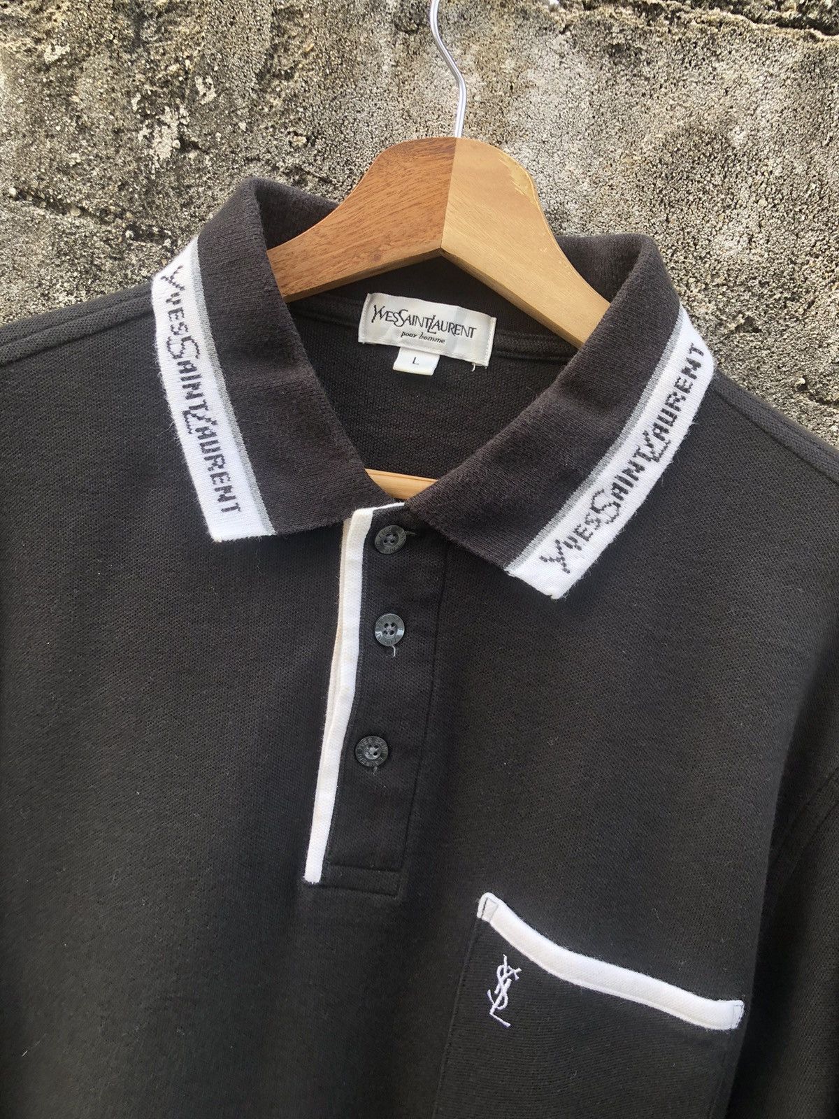 Yves Saint Laurent Vintage YSL Yves Saint Laurent LongSleeve Polos Size US M / EU 48-50 / 2 - 1 Thumbnail