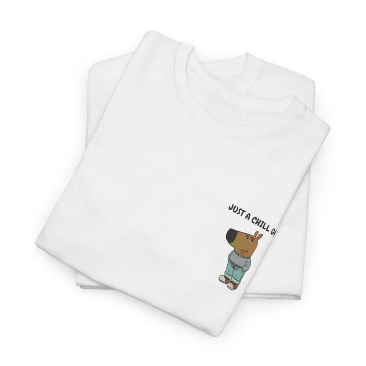 Rap Tees × Vintage Just a Chill Guy Shirt, Viral Cartoon Dog Meme Shirt Size US L / EU 52-54 / 3 - 2 Thumbnail