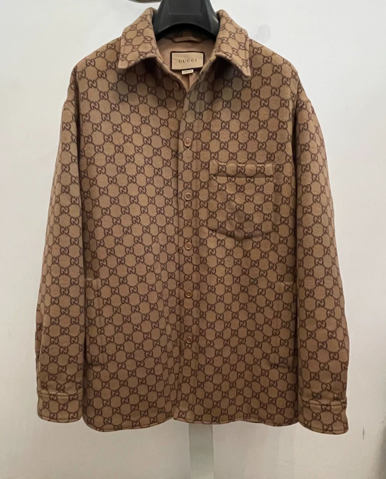 Gucci Gucci GG Wool Flannel Overshirt Size US M / EU 48-50 / 2 - 1 Thumbnail