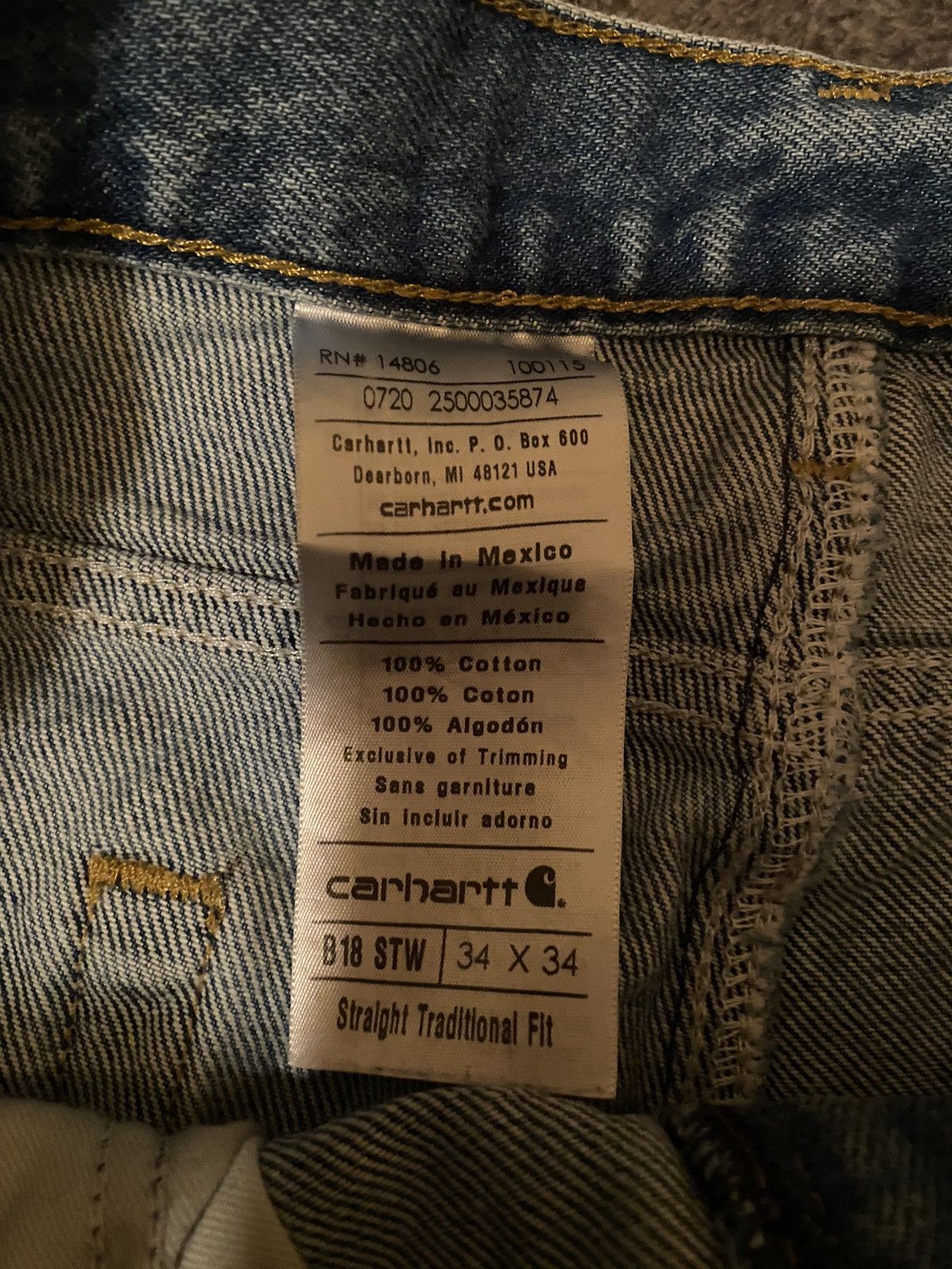Carhartt 34x34 carhartt jeans Size US 34 / EU 50 - 4 Thumbnail
