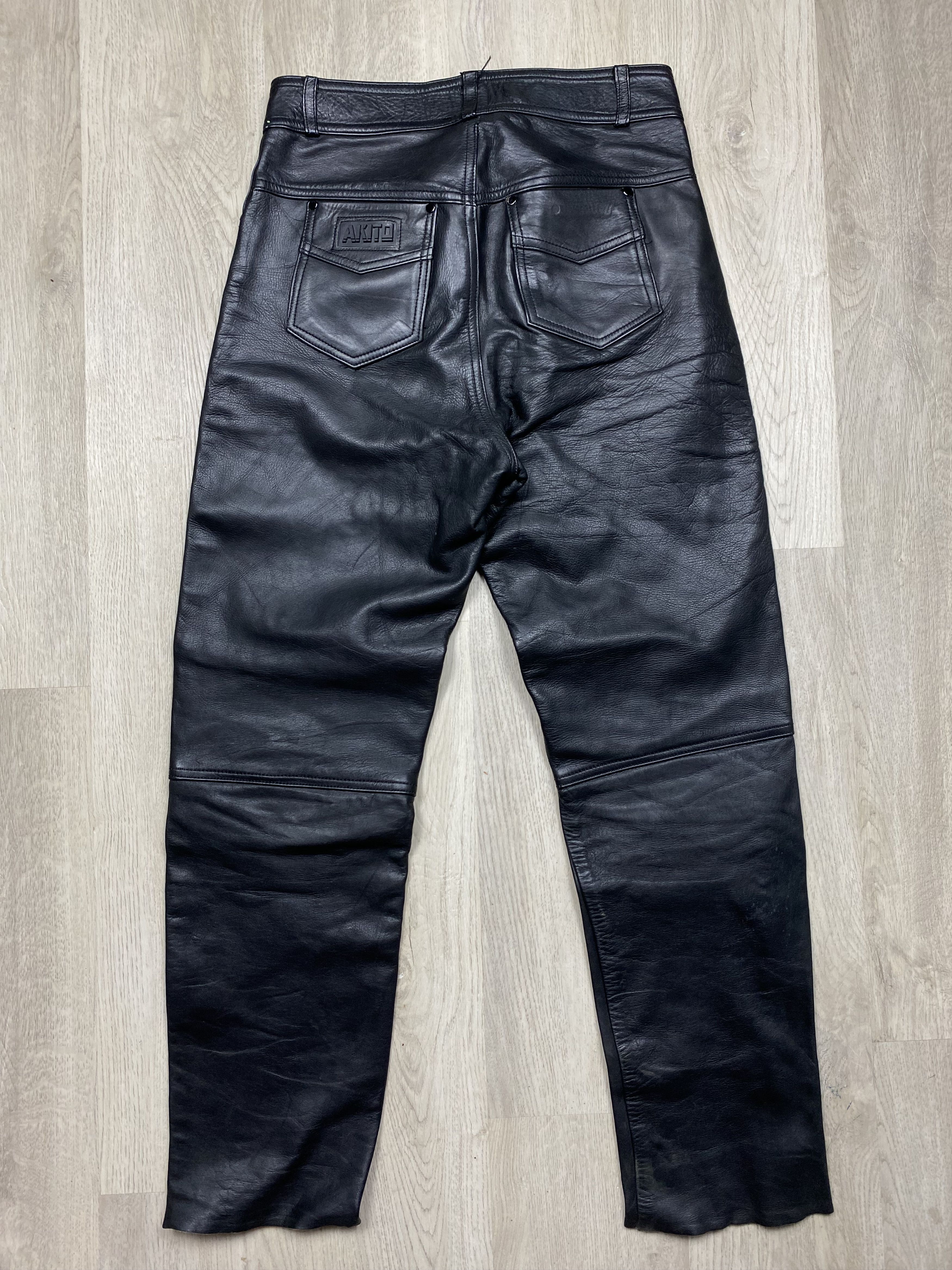 Genuine Leather Akito Vintage Mens Genuine Leather Pants Biker Motorcycle Size US 32 / EU 48 - 8 Thumbnail