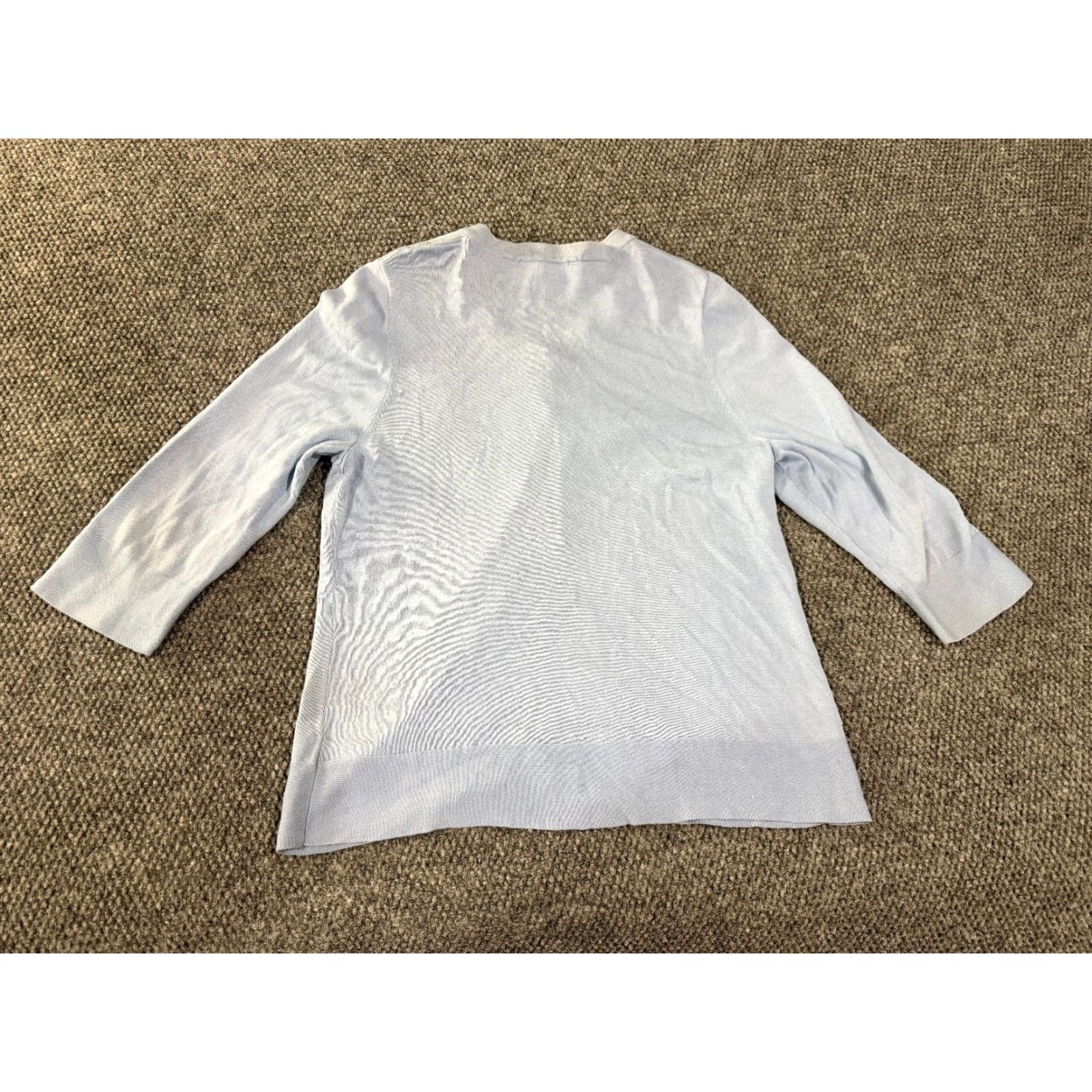 Coldwater Creek Coldwater Creek Cardigan Womens 1X Blue Button Front Knit Sweater Soft Stretch Crew Neck Long Sleeve Casual Knit Size XL / US 12-14 / IT 48-50 - 6 Thumbnail