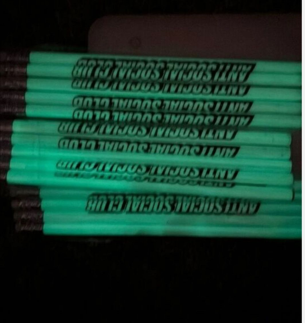 Anti Social Social Club Antisocial Social Club 5 pack Glow In The Dark Pencils Size ONE SIZE - 1 Thumbnail