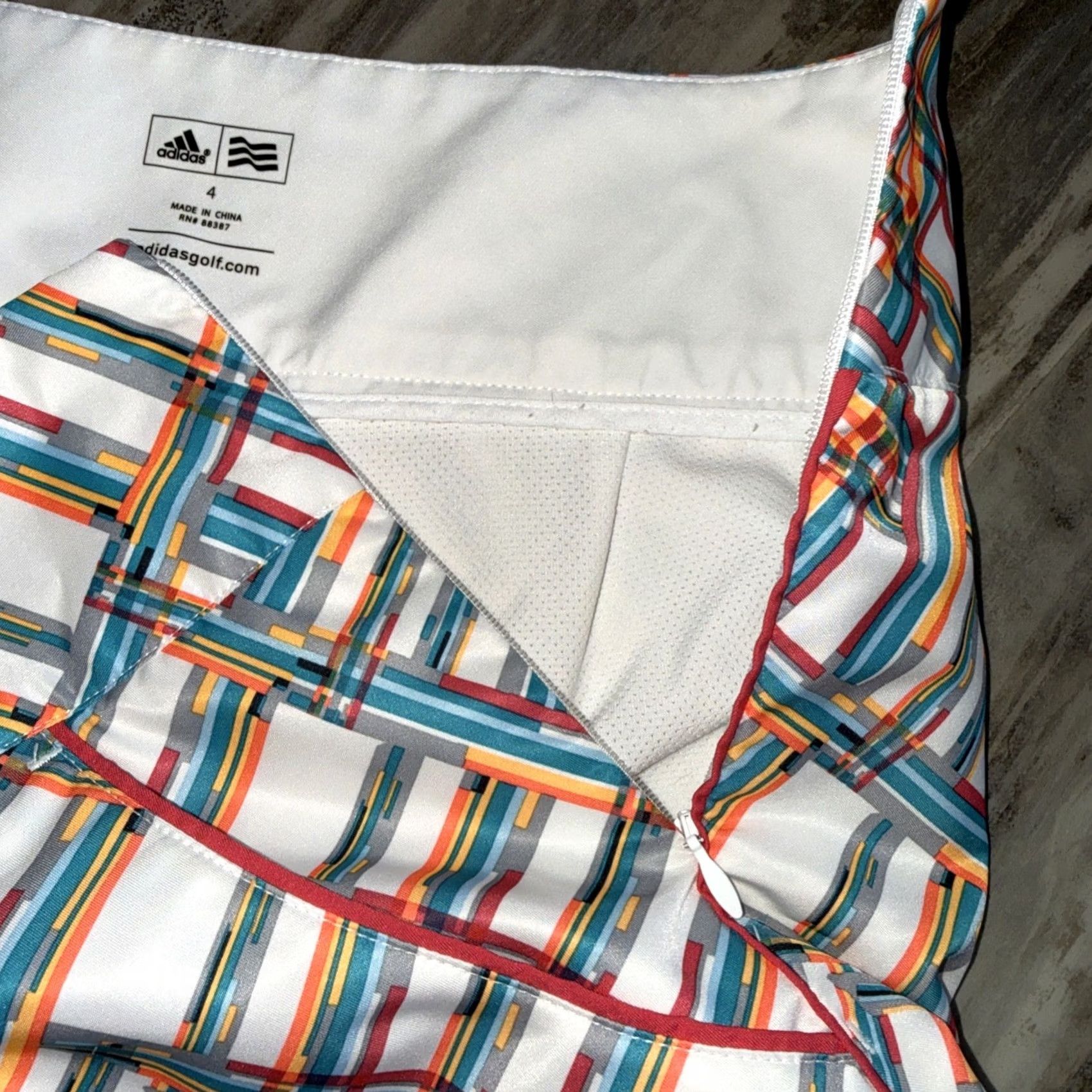 Adidas Adidas Climacool Geometric Women’s Skort Skirt Side Zip Activewear Tennis Golf Size 27" / US 4 / IT 40 - 7 Thumbnail