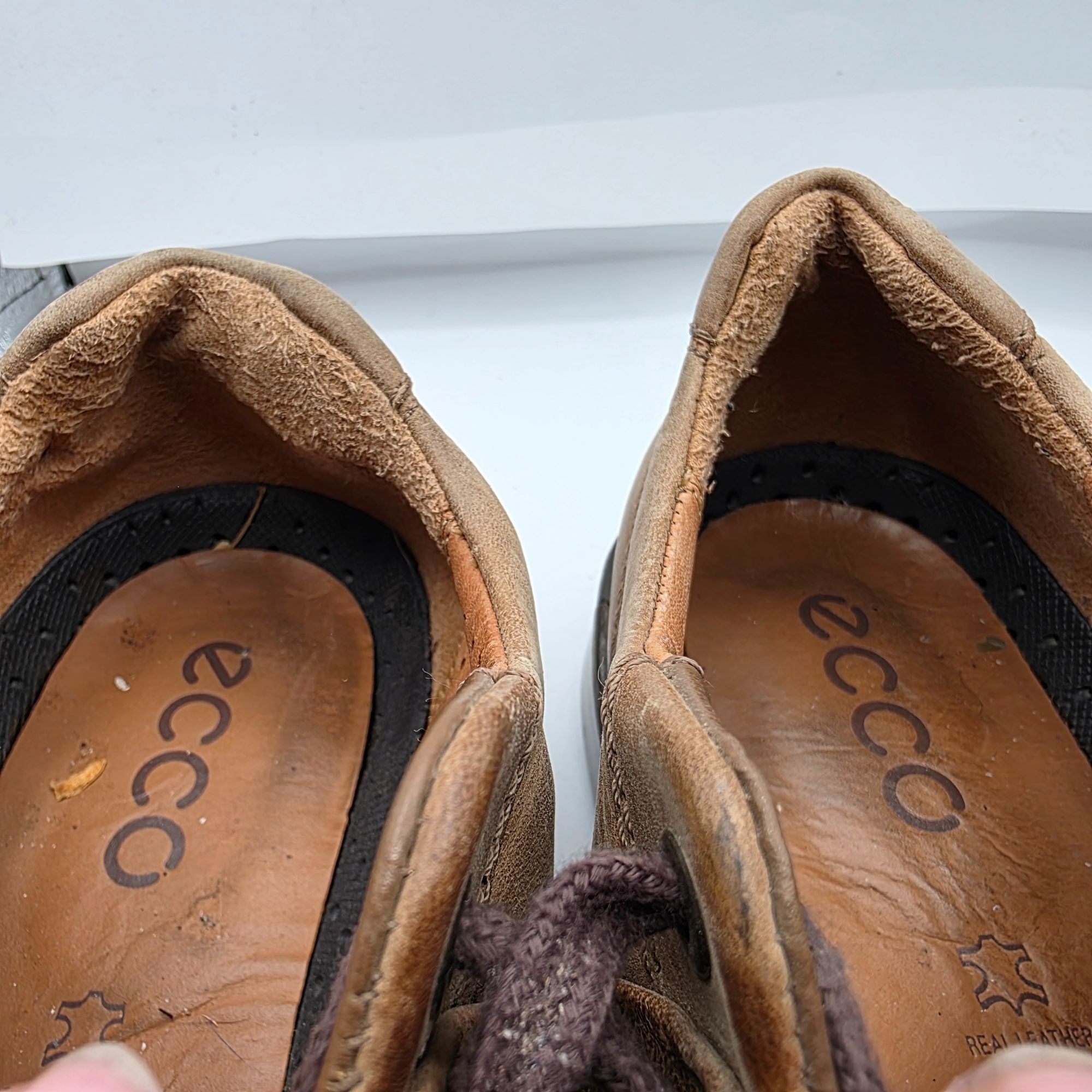 Ecco Ecco Fusion II Mens Size 42 Leather Casual Shoes Brown Moc T Size US 8.5 / EU 41-42 - 7 Thumbnail