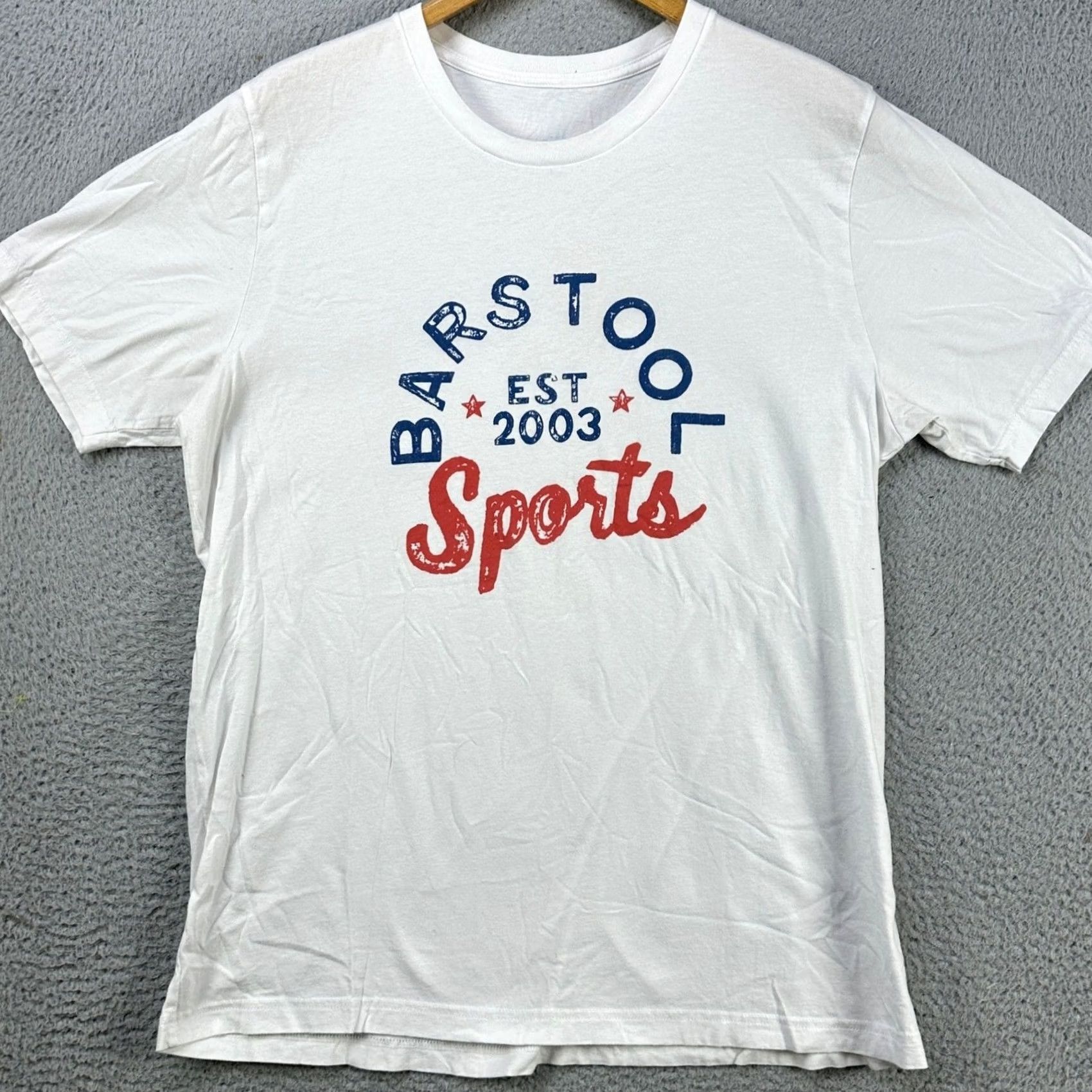 Vintage Barstool Sports White T-Shirt Short Sleeve Tee Men Medium Graphic Print Crewneck Size US M / EU 48-50 / 2 - 3 Thumbnail