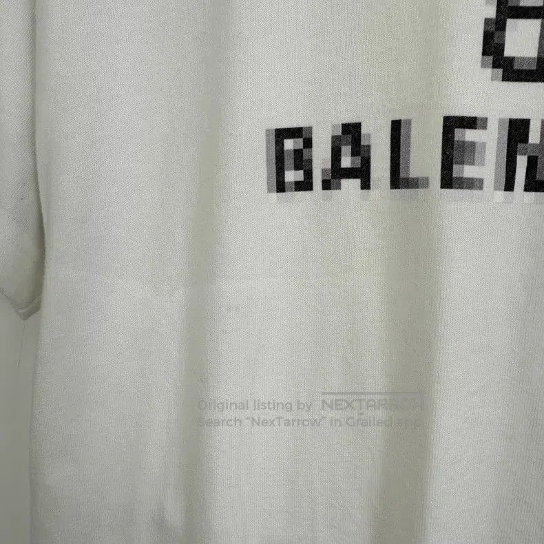 Balenciaga Balenciaga Chest Mosaic Logo Printed White Round Neck T-Sh Size US XS / EU 42 / 0 - 7 Thumbnail