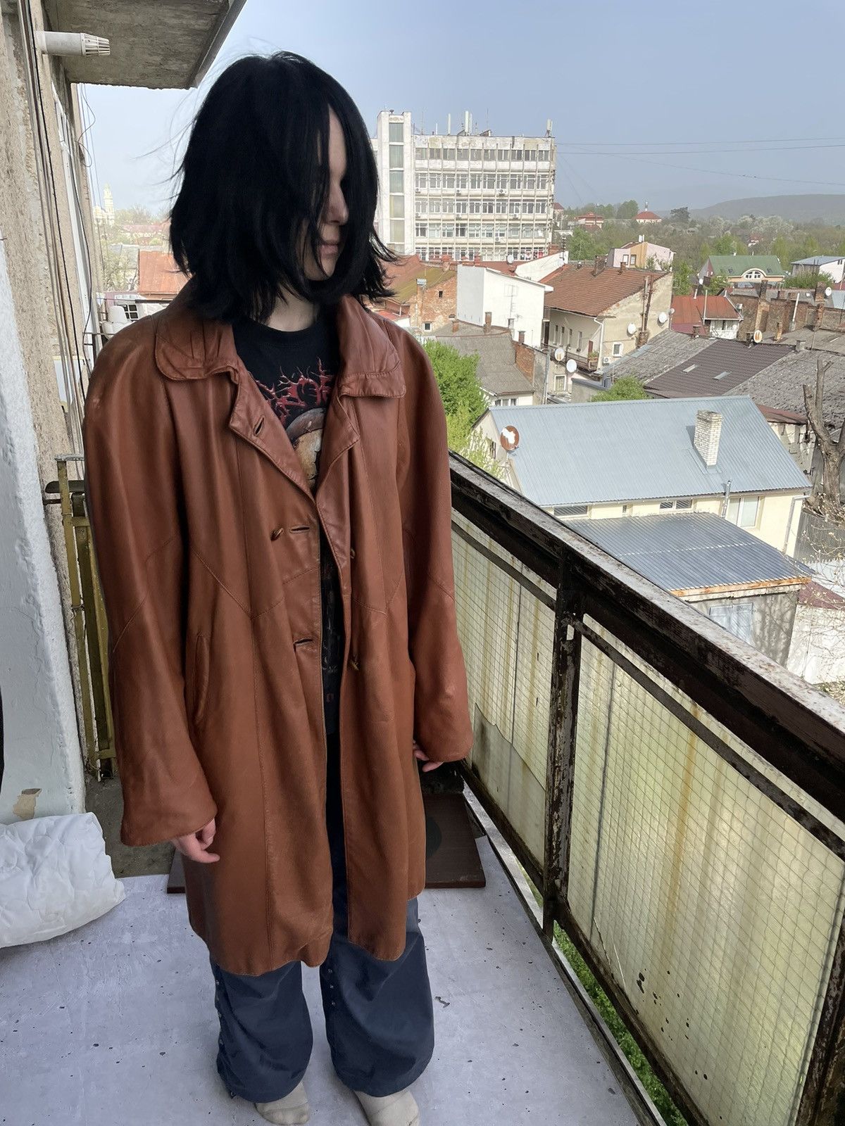 Japanese Brand vintage red leather trench coat style y2k japanese Size US L / EU 52-54 / 3 - 1 Thumbnail