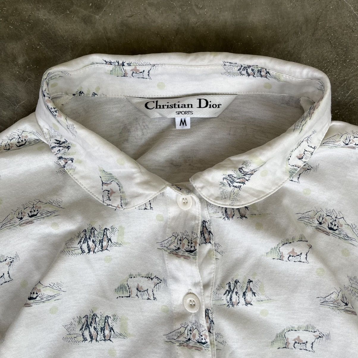 Dior 1990’s Christian Dior Alaskan Polo Longsleeve Shirt Size M / US 6-8 / IT 42-44 - 3 Thumbnail