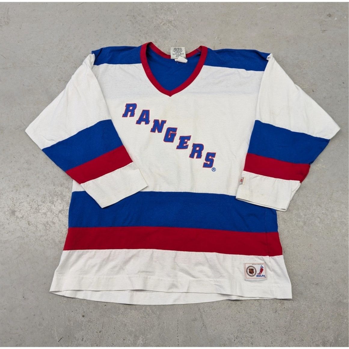 NHL × Nutmeg × Vintage Vintage New York Rangers Leetch Nutmeg Cotton Jersey Size US L / EU 52-54 / 3 - 1 Thumbnail