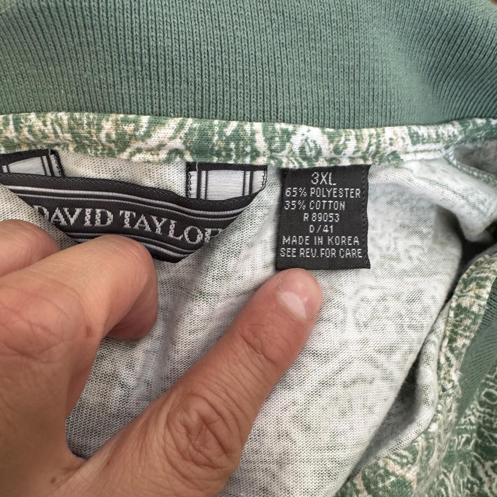 David Taylor Vintage 90s David Taylor Geometric Polo Shirt 3X Size US XXL / EU 58 / 5 - 4 Thumbnail