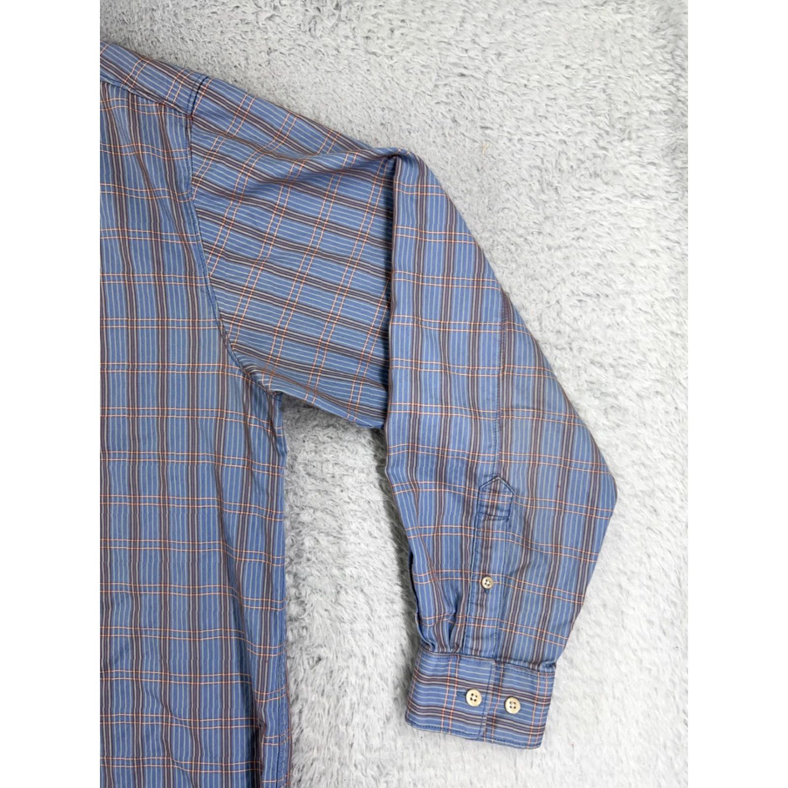 Tommy Bahama Tommy Bahama Shirt Men Large Blue Plaid 100% Cotton Button Up Hawaiian Vacation Size US L / EU 52-54 / 3 - 4 Thumbnail