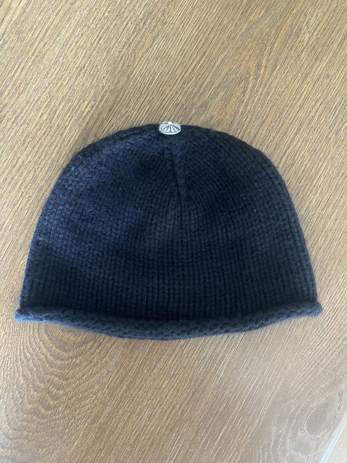 Chrome Hearts Chrome Hearts Fuck You Leather Patch Cashmere Beanie Size ONE SIZE - 2 Thumbnail