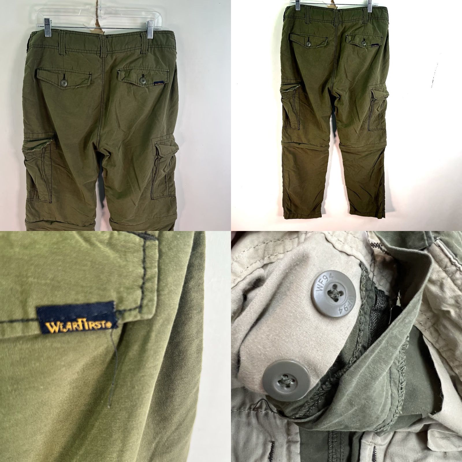 Vintage VINTAGE Wear First Cargo Pants Men Size 34 Green Rip-Stop Convertible Workwear Size US 34 / EU 50 - 8 Thumbnail