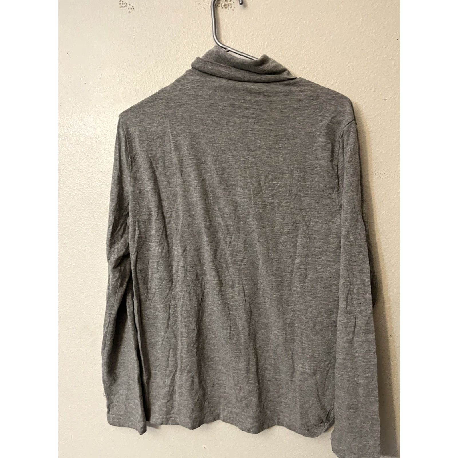 H&M H&M Gray Solid Turtleneck Tight-Knit Sweater Size M Men Pullover Cotton Size US M / EU 48-50 / 2 - 2 Thumbnail