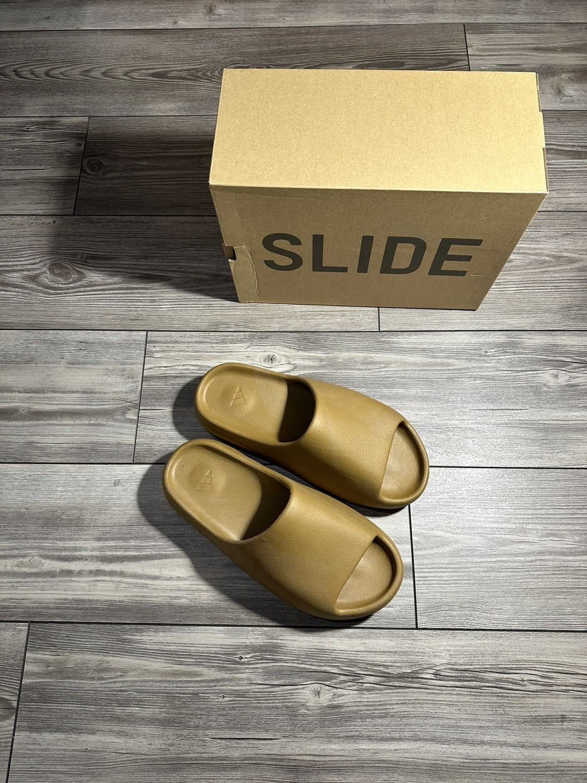 Adidas × Kanye West Yeezy Slide Ochre Size US 12 / EU 45 - 6 Thumbnail