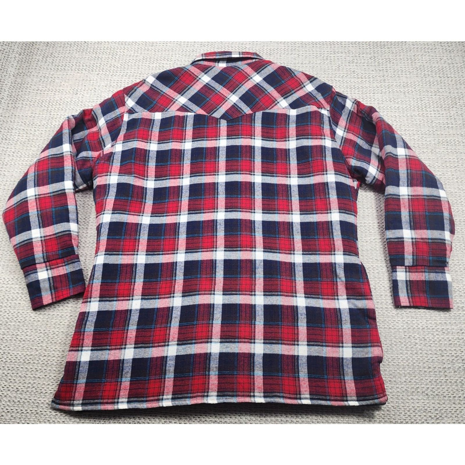 Vintage VINTAGE Ely Cattleman Jacket Mens Large Plaid Flannel Quilted Lined Western Pearl Snap Red Size US L / EU 52-54 / 3 - 6 Thumbnail