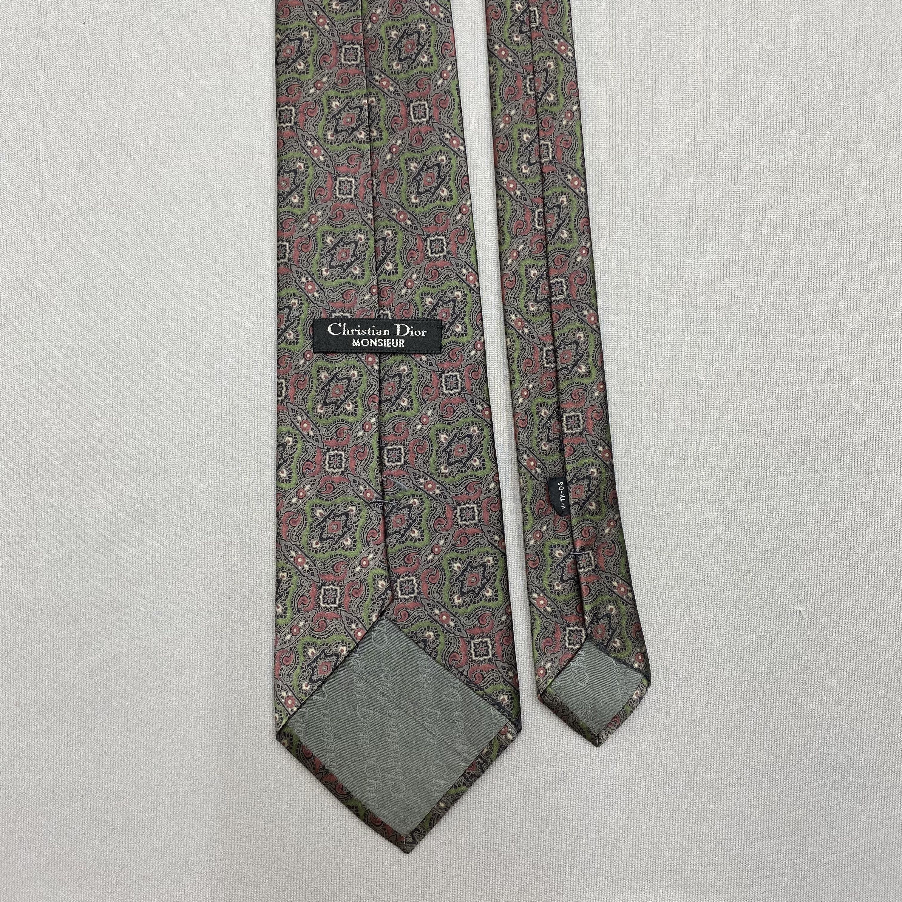 Japanese Brand Vintage Christian Dior SILK Necktie Cravate Pure Silk Size ONE SIZE - 6 Thumbnail