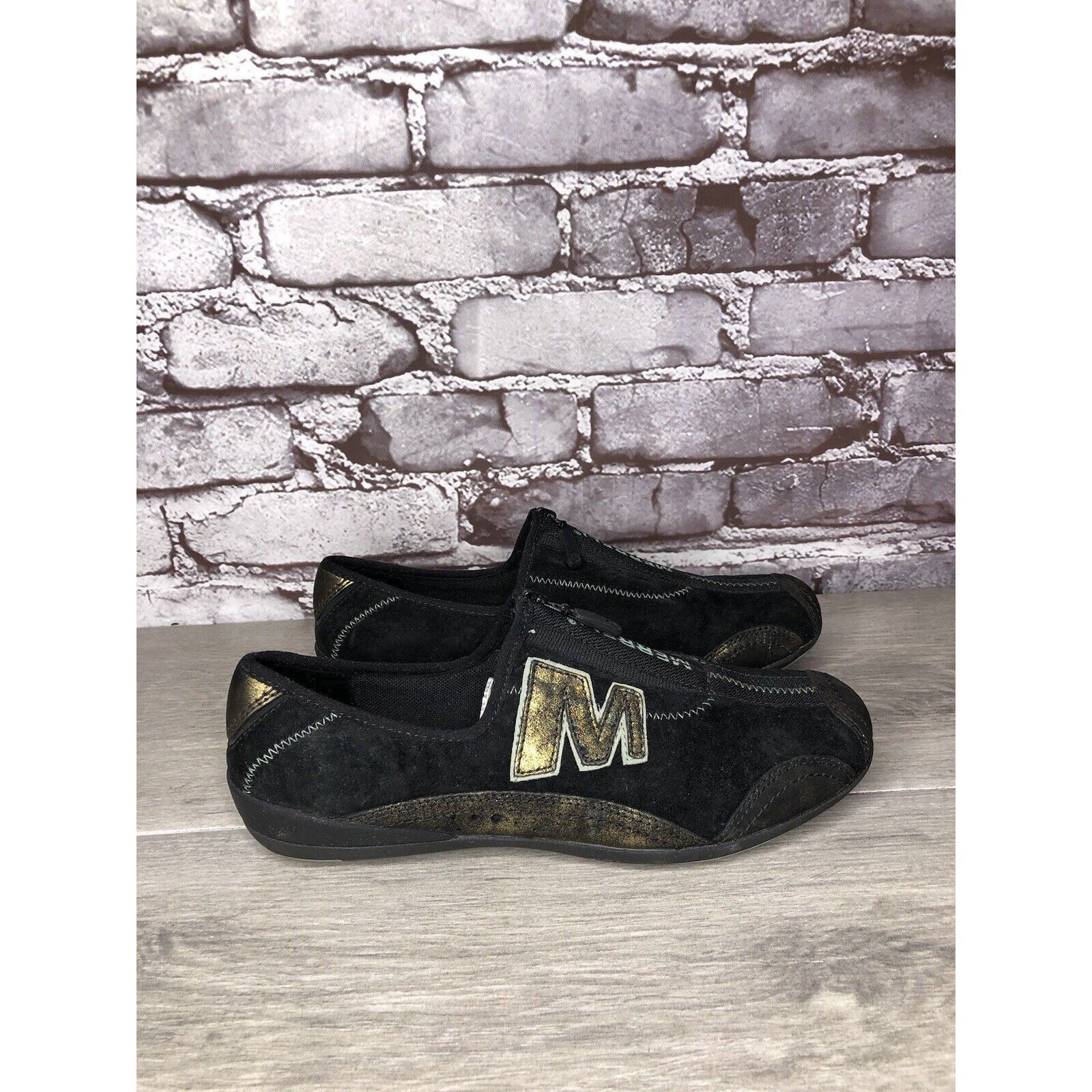 Merrell Merrell Arabesque Black Gold Mesh Front Zip Athletic Shoes W Size US 7 / IT 37 - 13 Thumbnail