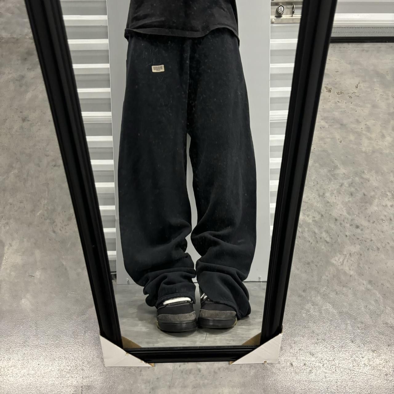 Japanese Brand × Vintage Crazy Vintage 90s Black Made In USA Essential Sweatpants! Size US 36 / EU 52 - 1 Thumbnail