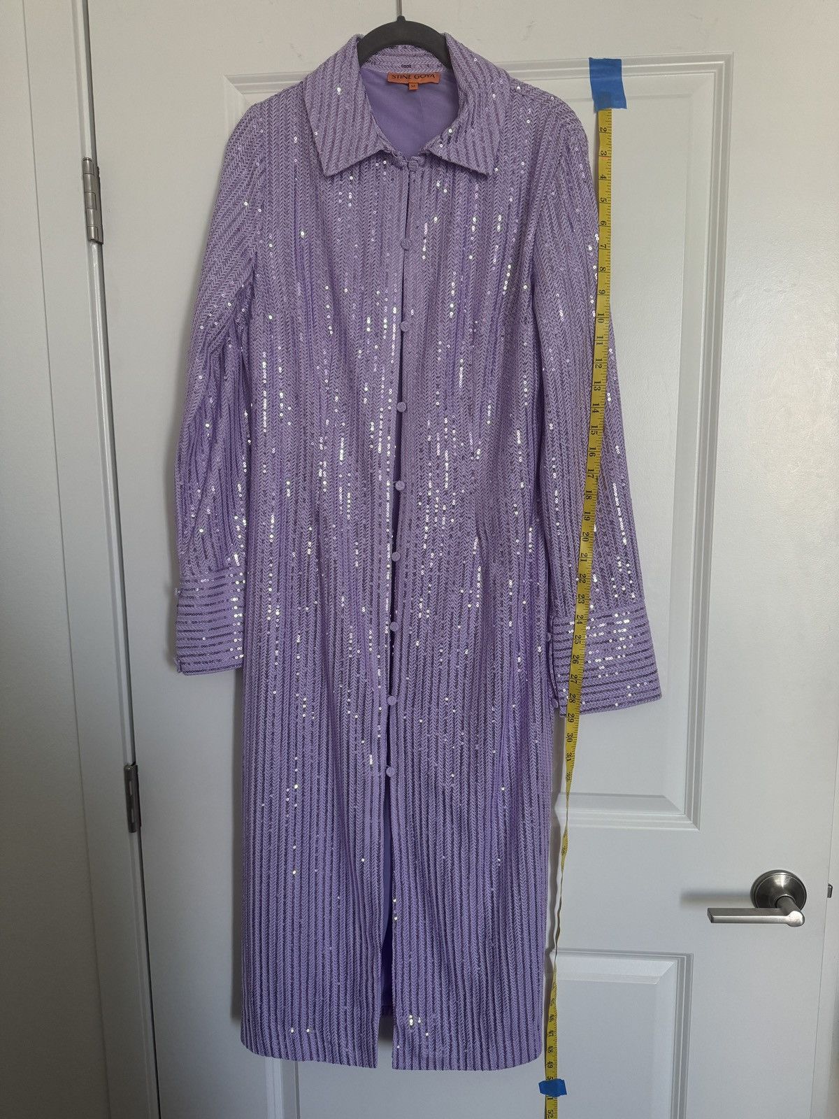 Stine Goya Stine Goya Sonja Sequin Long Sleeve Button-Up Shirtdress Size M / US 6-8 / IT 42-44 - 11 Thumbnail