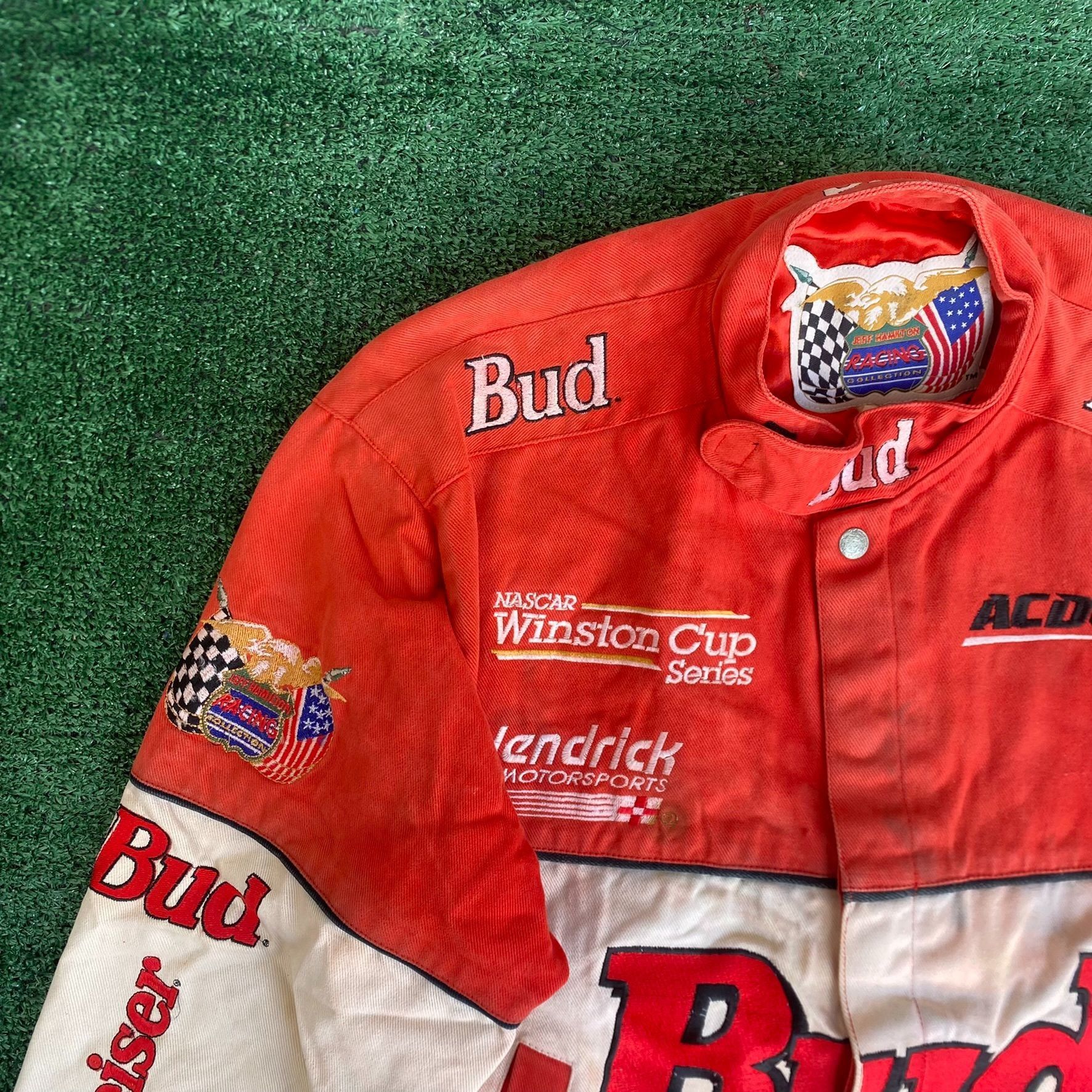 Budweiser Vintage 90s Bud Racing Jacket NASCAR Jeff Hamilton Bomber Size US S / EU 44-46 / 1 - 3 Thumbnail
