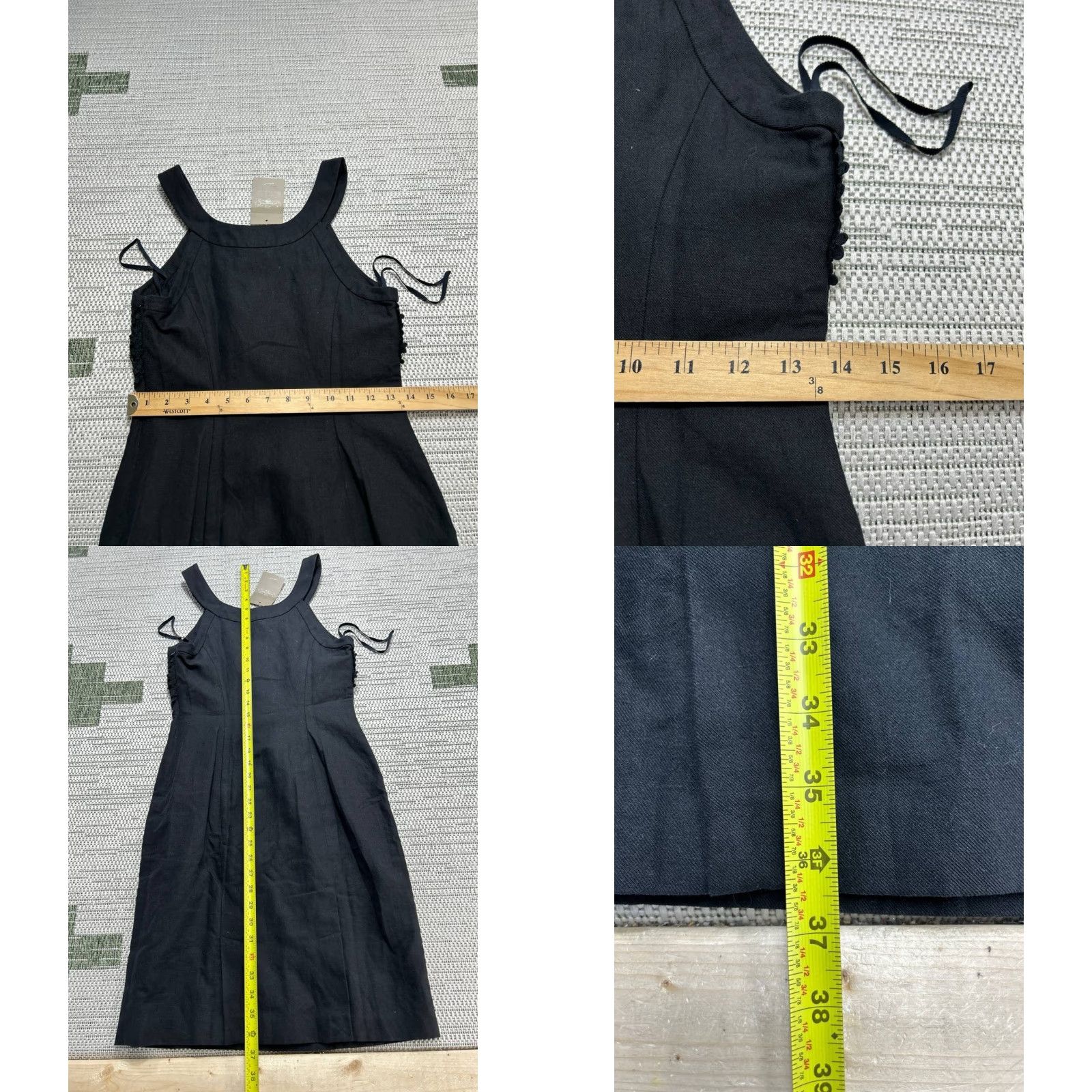 Anthropologie Anthropologie Dress Womens 2 Black Floral Lace Blouson New Size XS / US 0-2 / IT 36-38 - 8 Thumbnail